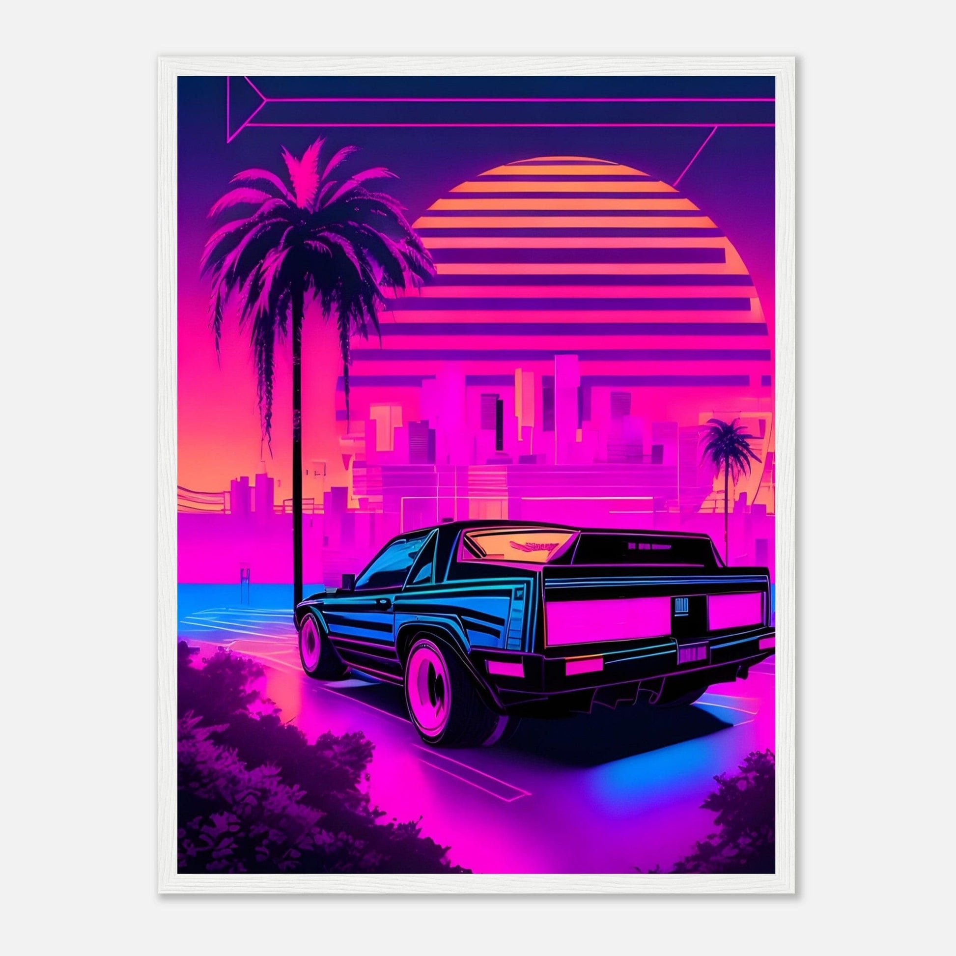 Premium Matte Paper Wooden Framed Poster - Exklusive Kunst in stilvollen Holzrahmen Print Material Modern Masterpieces 45x60 cm / 18x24″ White frame 
