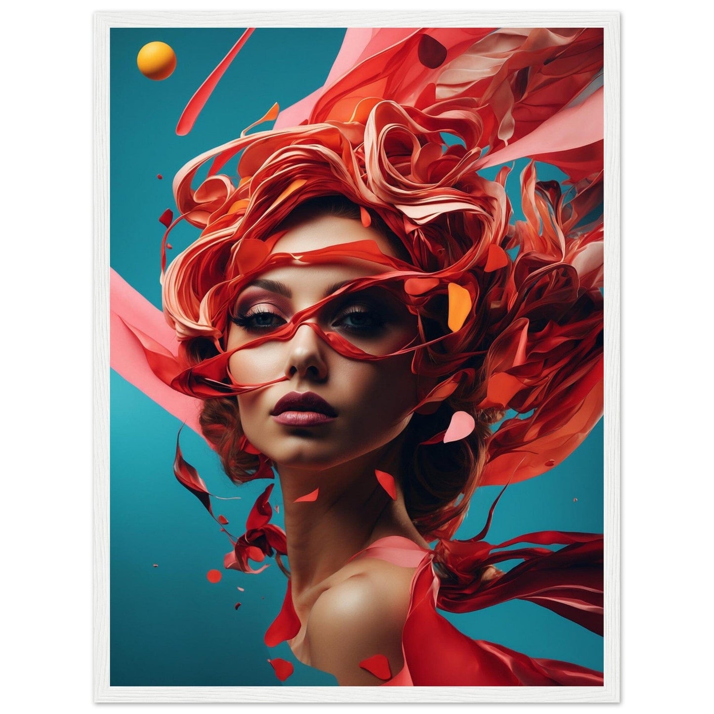 Premium Matte Paper Wooden Framed Poster - Exklusive Kunst in stilvollen Holzrahmen Print Material Modern Masterpieces 45x60 cm / 18x24″ White frame 