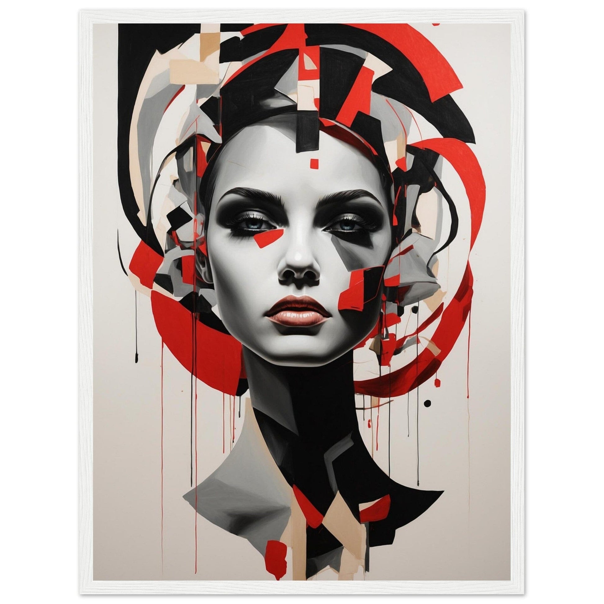 Premium Matte Paper Wooden Framed Poster - Exklusive Kunst in stilvollen Holzrahmen Print Material Modern Masterpieces 45x60 cm / 18x24″ White frame 