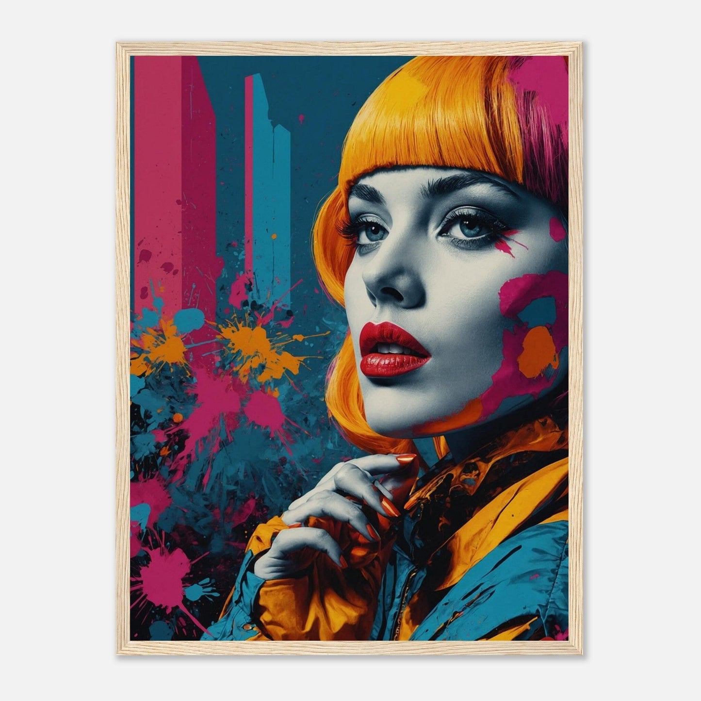 Premium Matte Paper Wooden Framed Poster - Exklusive Kunst in stilvollen Holzrahmen Print Material Modern Masterpieces 45x60 cm / 18x24″ Wood frame 