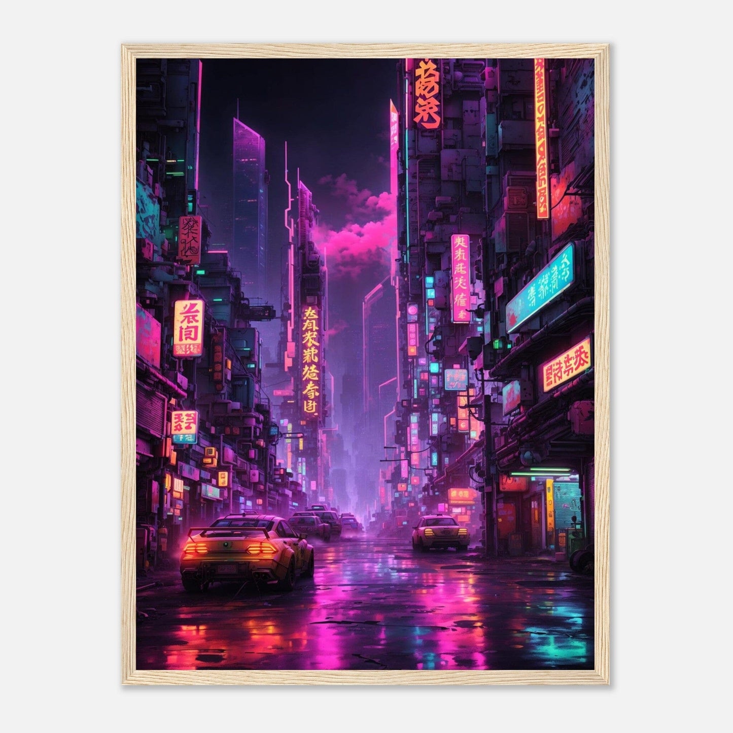Premium Matte Paper Wooden Framed Poster - Exklusive Kunst in stilvollen Holzrahmen Print Material Modern Masterpieces 45x60 cm / 18x24″ Wood frame 