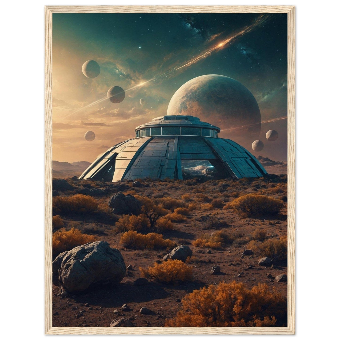 Premium Matte Paper Wooden Framed Poster - Exklusive Kunst in stilvollen Holzrahmen Print Material Modern Masterpieces 45x60 cm / 18x24″ Wood frame 