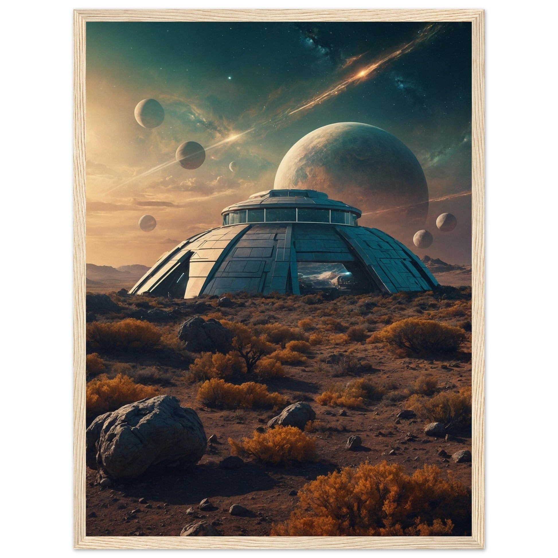 Premium Matte Paper Wooden Framed Poster - Exklusive Kunst in stilvollen Holzrahmen Print Material Modern Masterpieces 45x60 cm / 18x24″ Wood frame 
