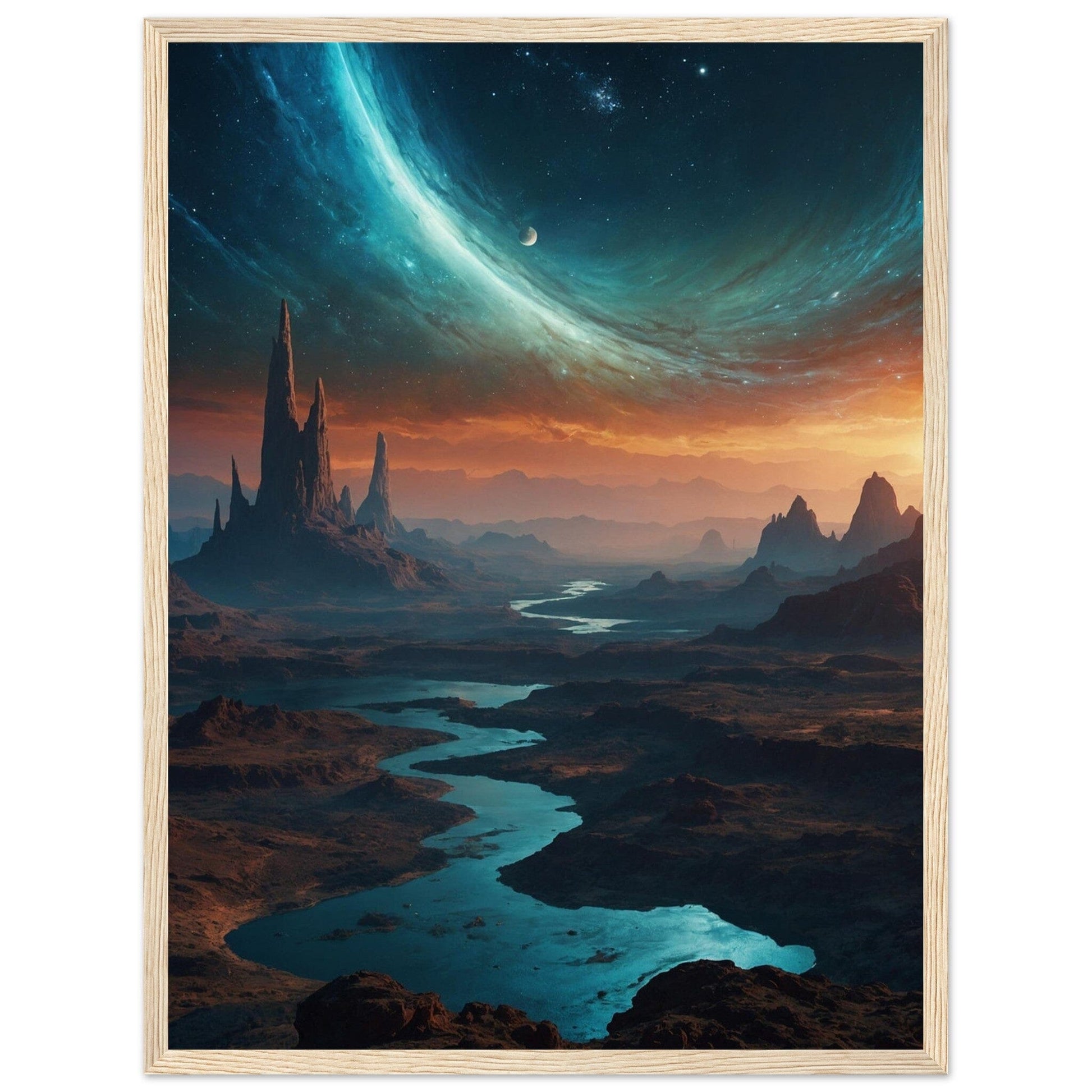 Premium Matte Paper Wooden Framed Poster - Exklusive Kunst in stilvollen Holzrahmen Print Material Modern Masterpieces 45x60 cm / 18x24″ Wood frame 