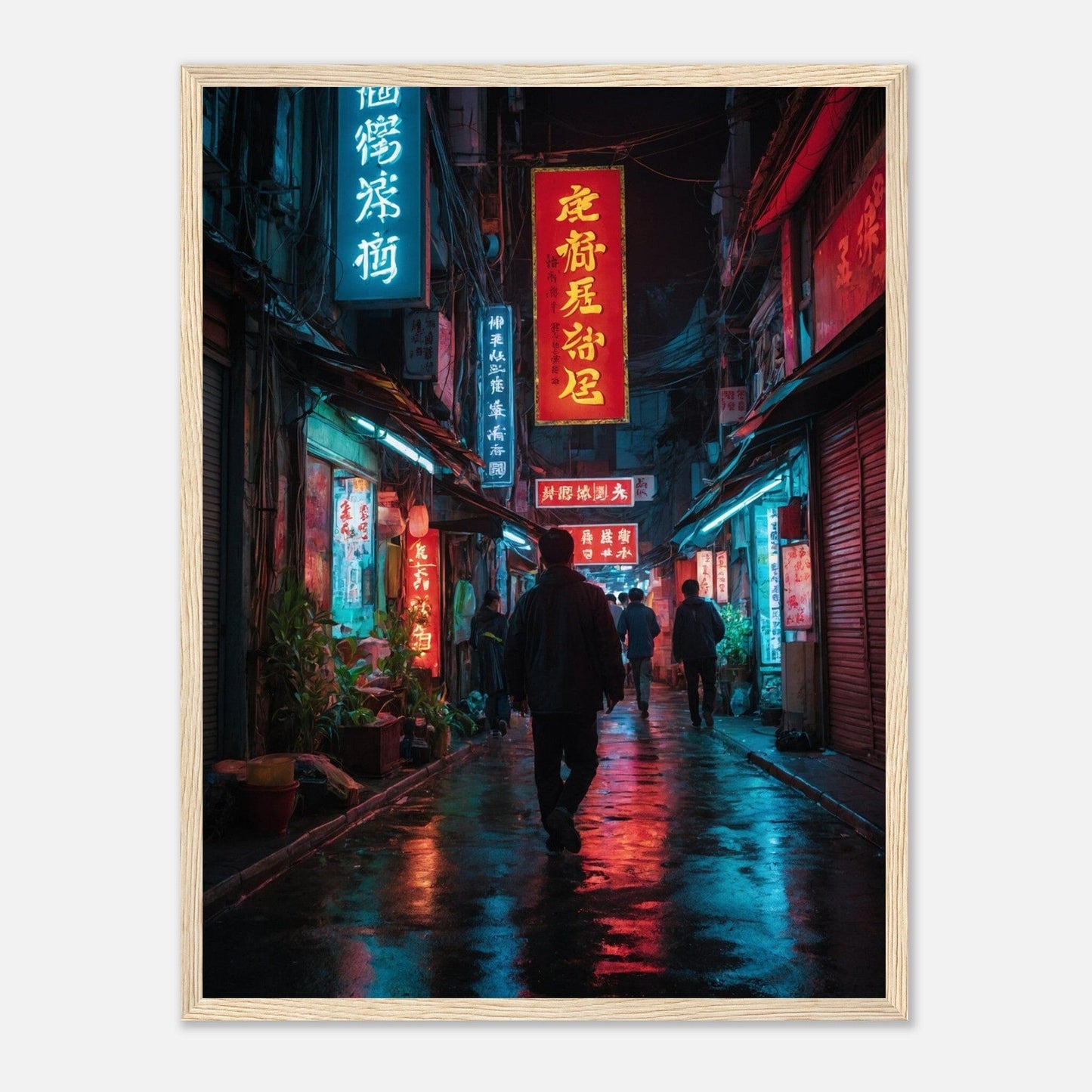 Premium Matte Paper Wooden Framed Poster - Exklusive Kunst in stilvollen Holzrahmen Print Material Modern Masterpieces 45x60 cm / 18x24″ Wood frame 
