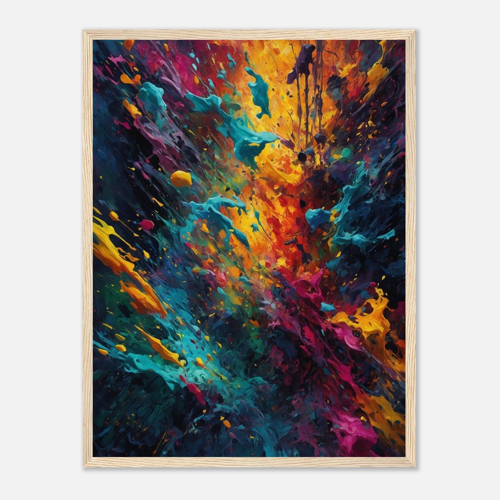 Premium Matte Paper Wooden Framed Poster - Exklusive Kunst in stilvollen Holzrahmen Print Material Modern Masterpieces 45x60 cm / 18x24″ Wood frame 