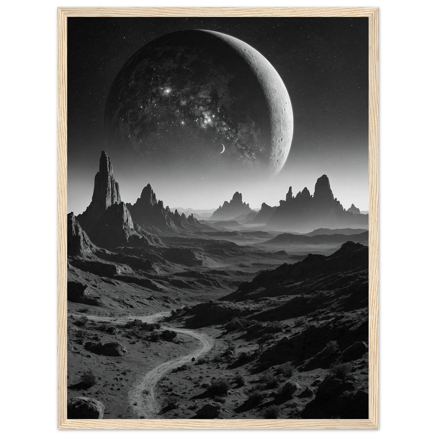 Premium Matte Paper Wooden Framed Poster - Exklusive Kunst in stilvollen Holzrahmen Print Material Modern Masterpieces 45x60 cm / 18x24″ Wood frame 