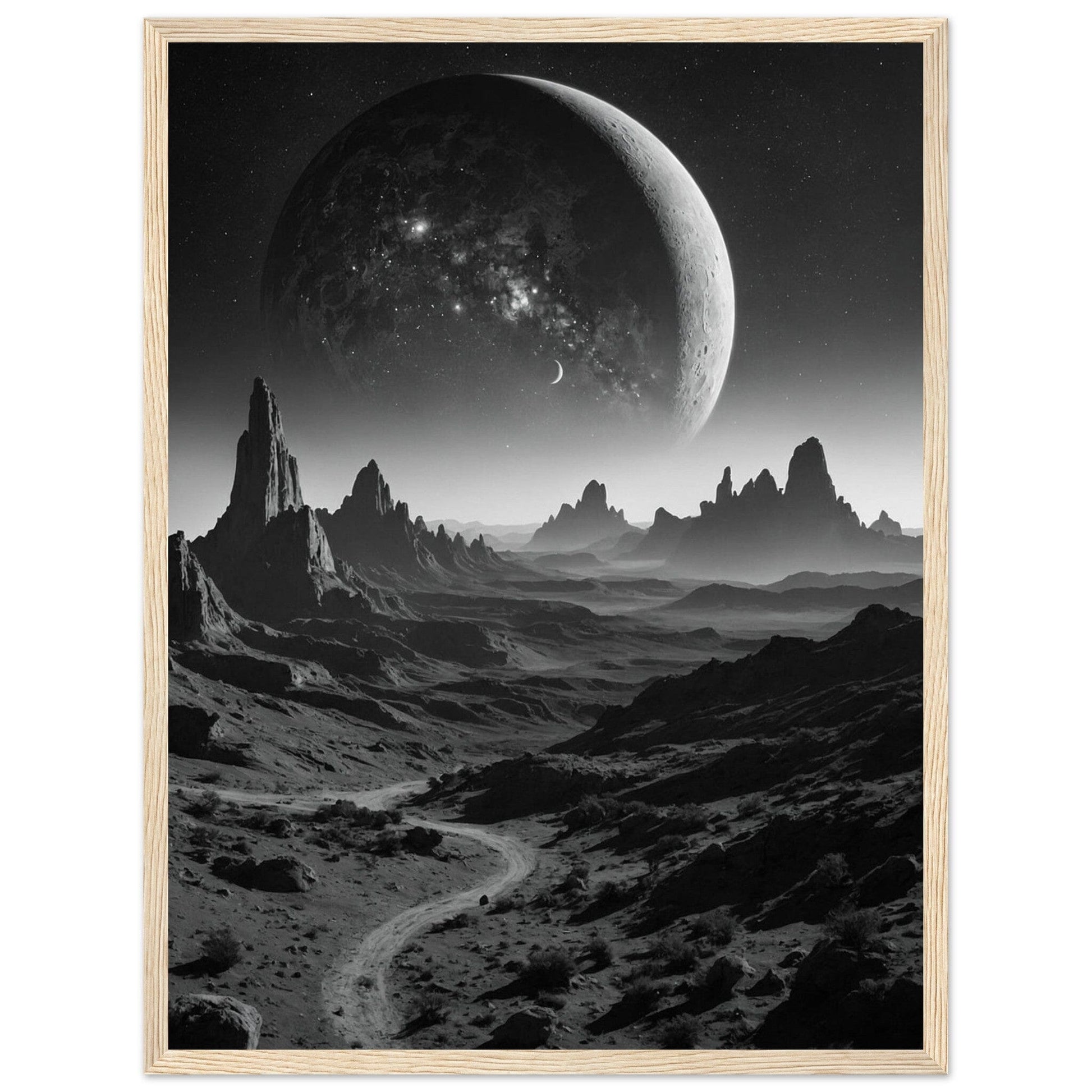Premium Matte Paper Wooden Framed Poster - Exklusive Kunst in stilvollen Holzrahmen Print Material Modern Masterpieces 45x60 cm / 18x24″ Wood frame 
