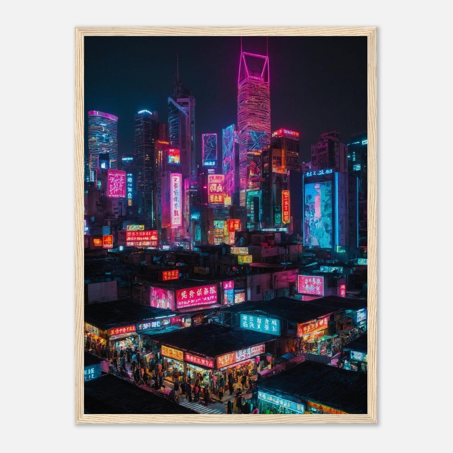 Premium Matte Paper Wooden Framed Poster - Exklusive Kunst in stilvollen Holzrahmen Print Material Modern Masterpieces 45x60 cm / 18x24″ Wood frame 