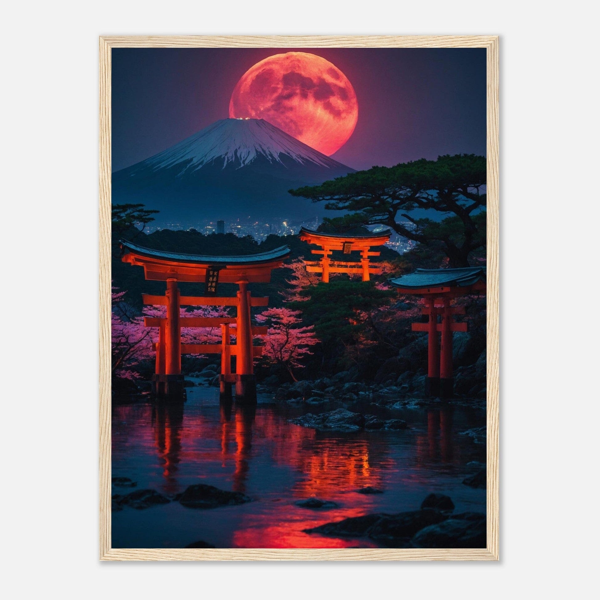 Premium Matte Paper Wooden Framed Poster - Exklusive Kunst in stilvollen Holzrahmen Print Material Modern Masterpieces 45x60 cm / 18x24″ Wood frame 