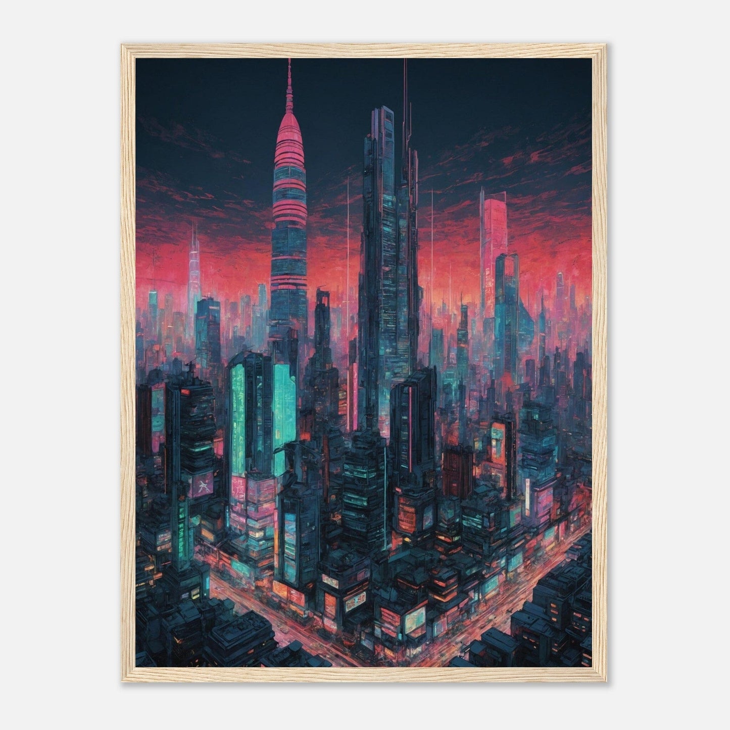 Premium Matte Paper Wooden Framed Poster - Exklusive Kunst in stilvollen Holzrahmen Print Material Modern Masterpieces 45x60 cm / 18x24″ Wood frame 