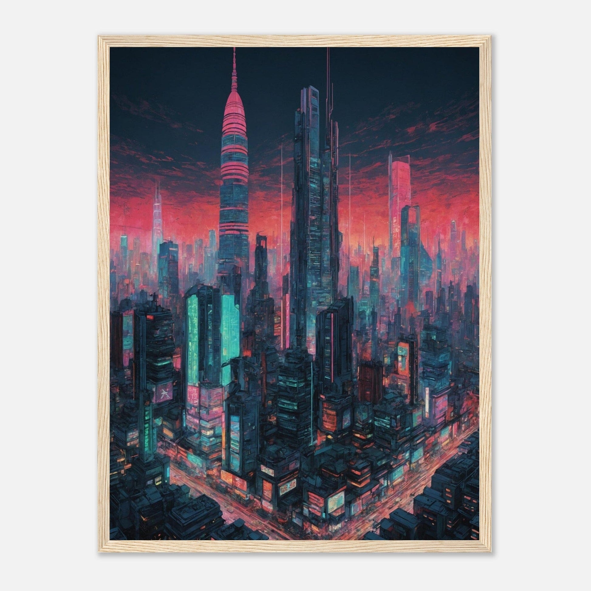 Premium Matte Paper Wooden Framed Poster - Exklusive Kunst in stilvollen Holzrahmen Print Material Modern Masterpieces 45x60 cm / 18x24″ Wood frame 