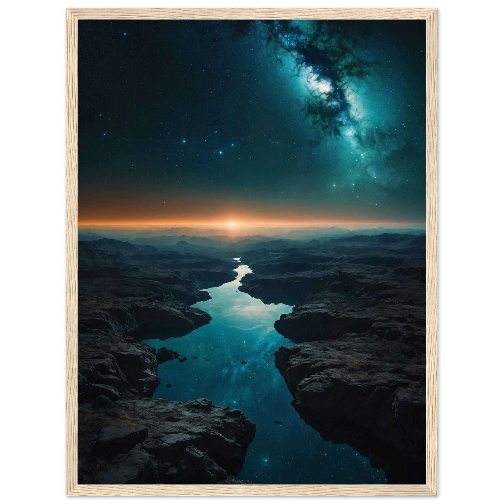 Premium Matte Paper Wooden Framed Poster - Exklusive Kunst in stilvollen Holzrahmen Print Material Modern Masterpieces 45x60 cm / 18x24″ Wood frame 