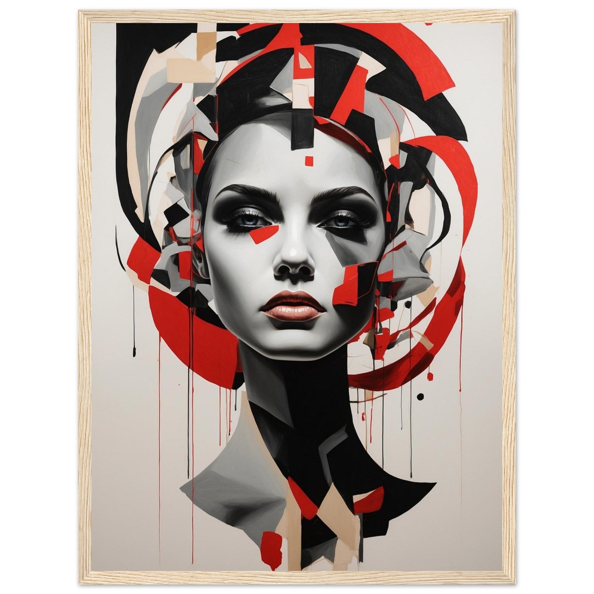 Premium Matte Paper Wooden Framed Poster - Exklusive Kunst in stilvollen Holzrahmen Print Material Modern Masterpieces 45x60 cm / 18x24″ Wood frame 