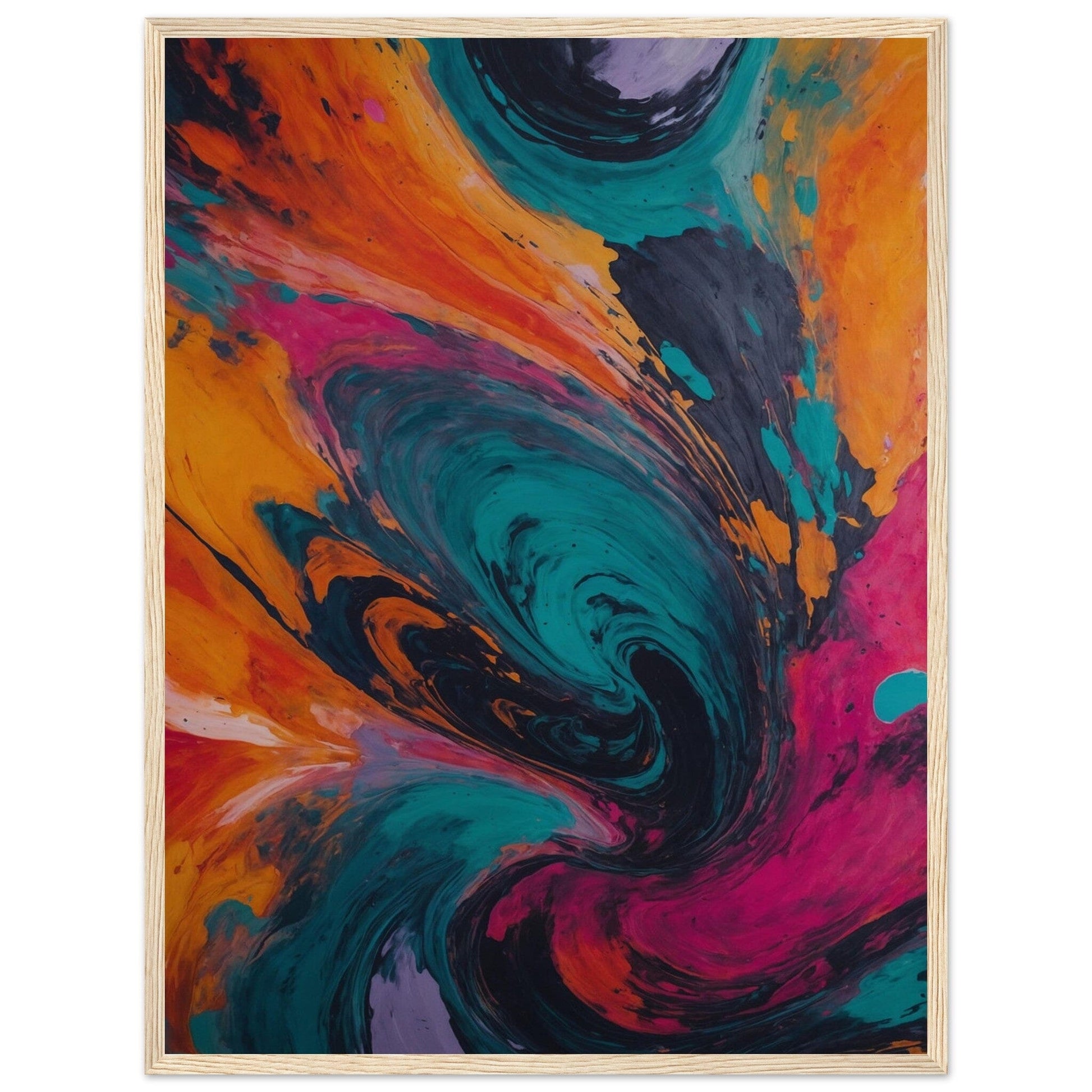 Premium Matte Paper Wooden Framed Poster - Exklusive Kunst in stilvollen Holzrahmen Print Material Modern Masterpieces 45x60 cm / 18x24″ Wood frame 