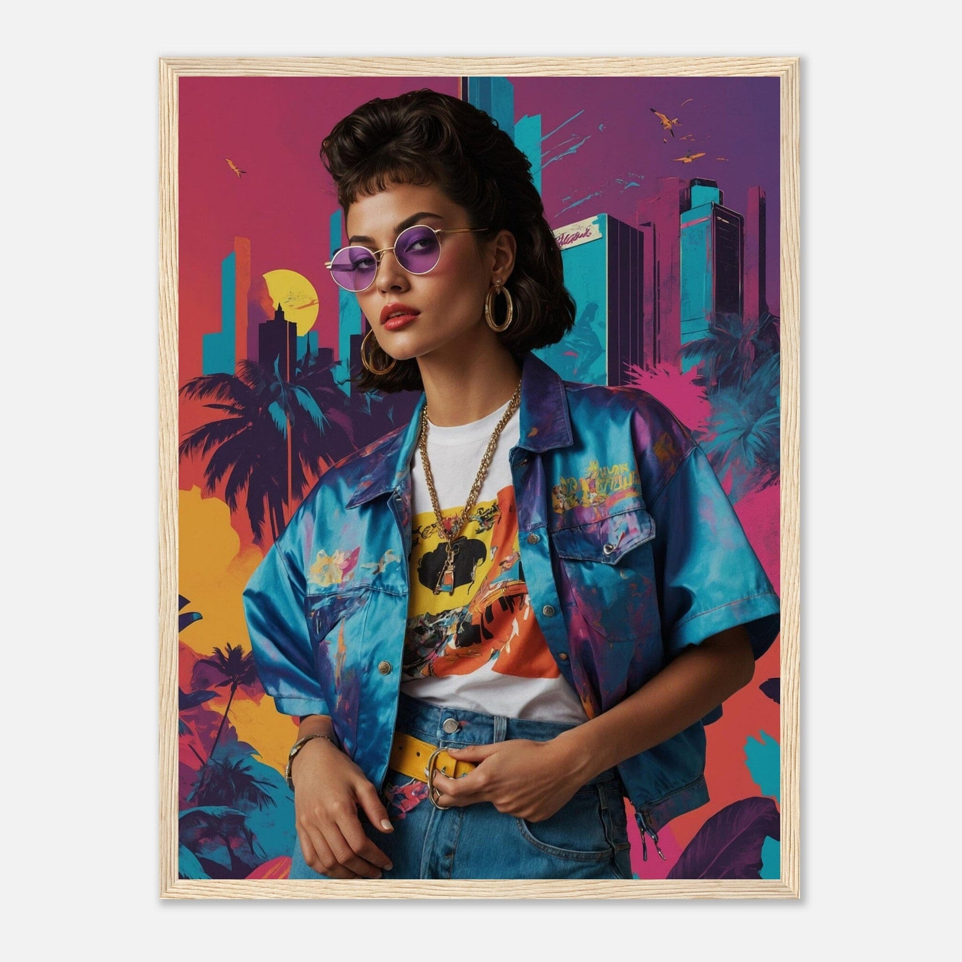 Premium Matte Paper Wooden Framed Poster - Exklusive Kunst in stilvollen Holzrahmen Print Material Modern Masterpieces 45x60 cm / 18x24″ Wood frame 