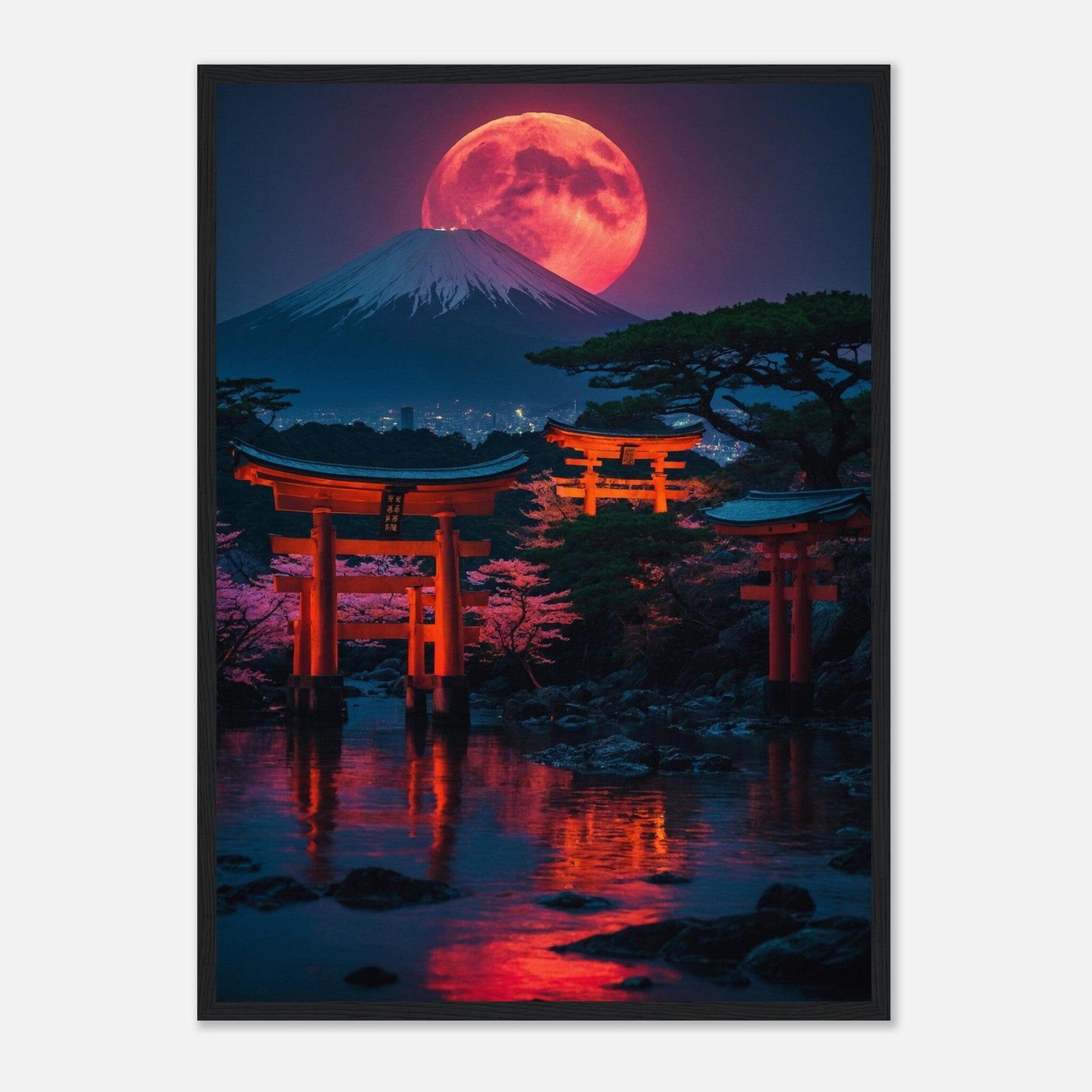 Premium Matte Paper Wooden Framed Poster - Exklusive Kunst in stilvollen Holzrahmen Print Material Modern Masterpieces 50x70 cm / 20x28″ Black frame 