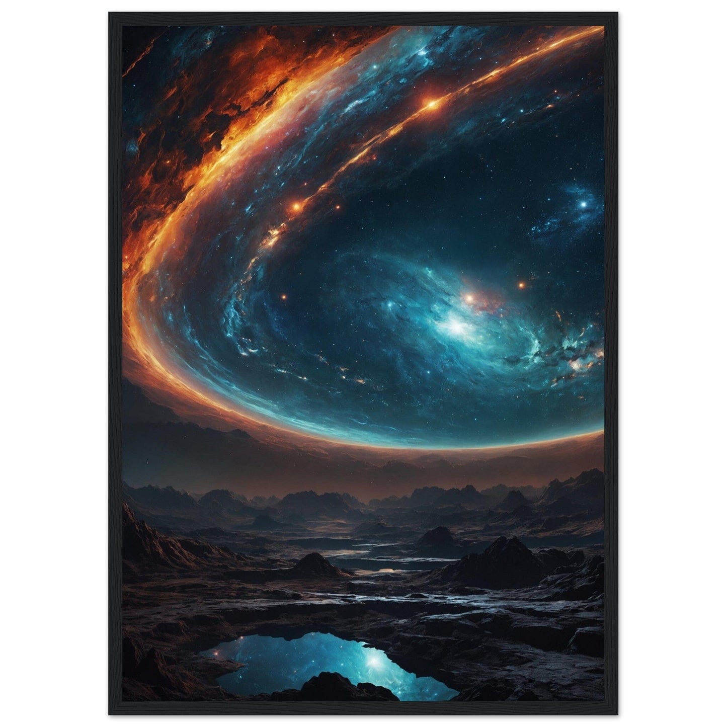 Premium Matte Paper Wooden Framed Poster - Exklusive Kunst in stilvollen Holzrahmen Print Material Modern Masterpieces 50x70 cm / 20x28″ Black frame 