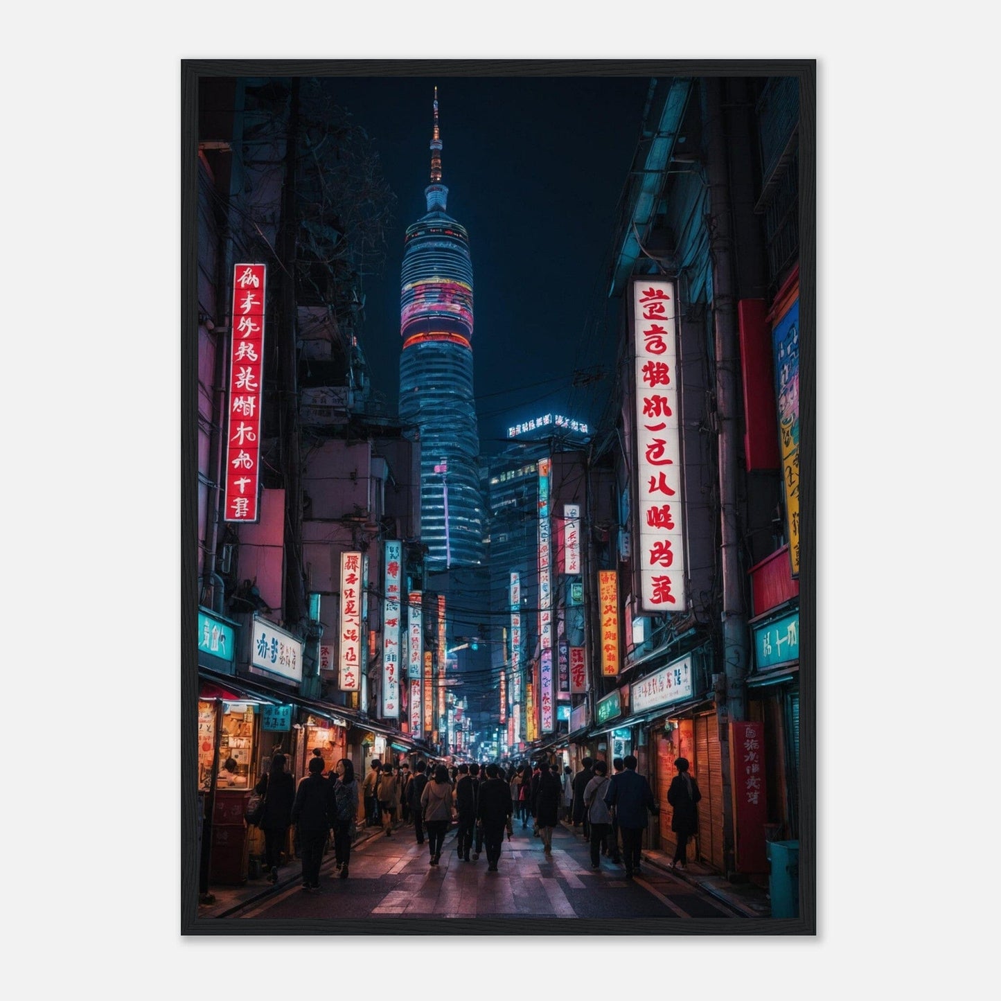 Premium Matte Paper Wooden Framed Poster - Exklusive Kunst in stilvollen Holzrahmen Print Material Modern Masterpieces 50x70 cm / 20x28″ Black frame 