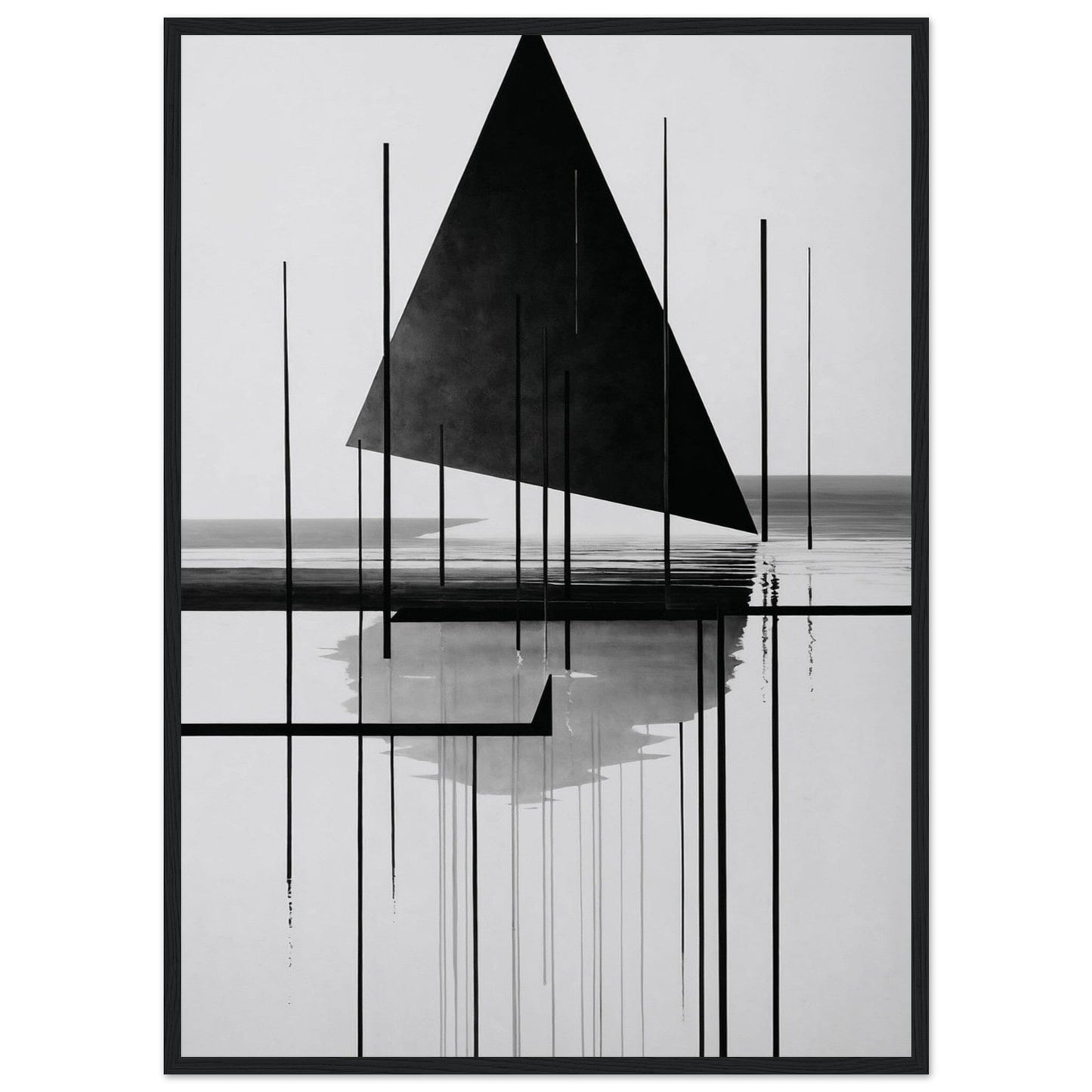 Premium Matte Paper Wooden Framed Poster - Exklusive Kunst in stilvollen Holzrahmen Print Material Modern Masterpieces 50x70 cm / 20x28″ Black frame 
