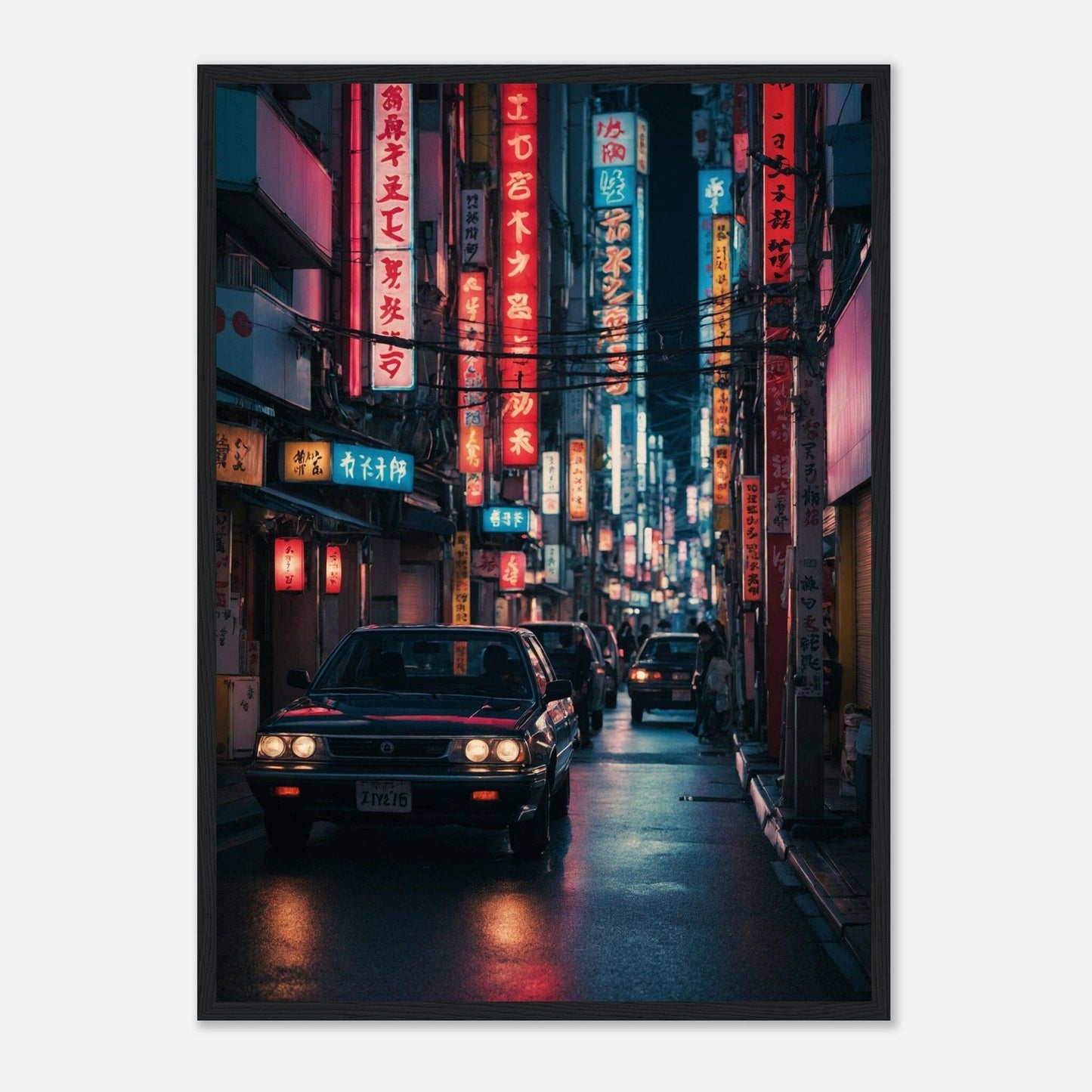 Premium Matte Paper Wooden Framed Poster - Exklusive Kunst in stilvollen Holzrahmen Print Material Modern Masterpieces 50x70 cm / 20x28″ Black frame 