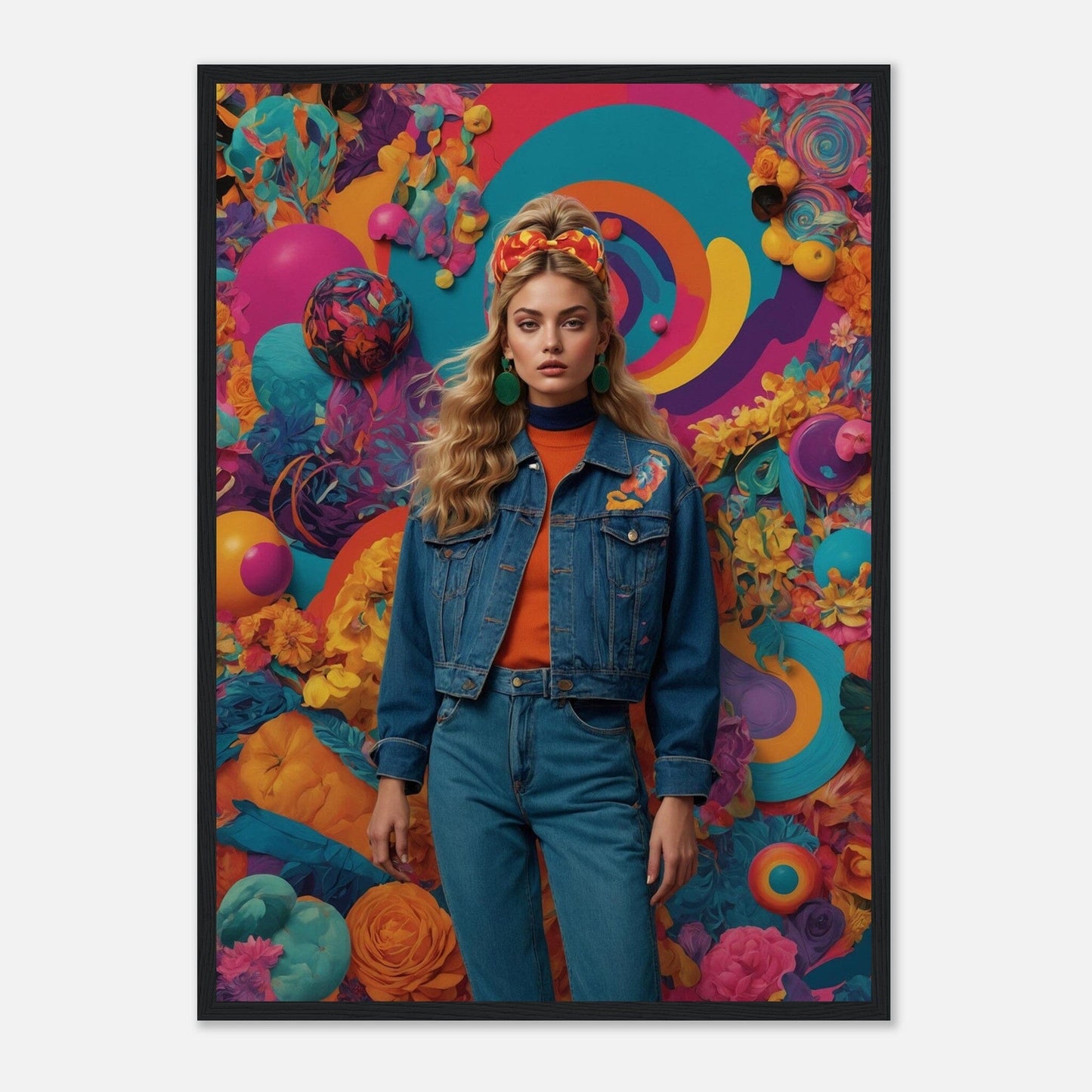 Premium Matte Paper Wooden Framed Poster - Exklusive Kunst in stilvollen Holzrahmen Print Material Modern Masterpieces 50x70 cm / 20x28″ Black frame 