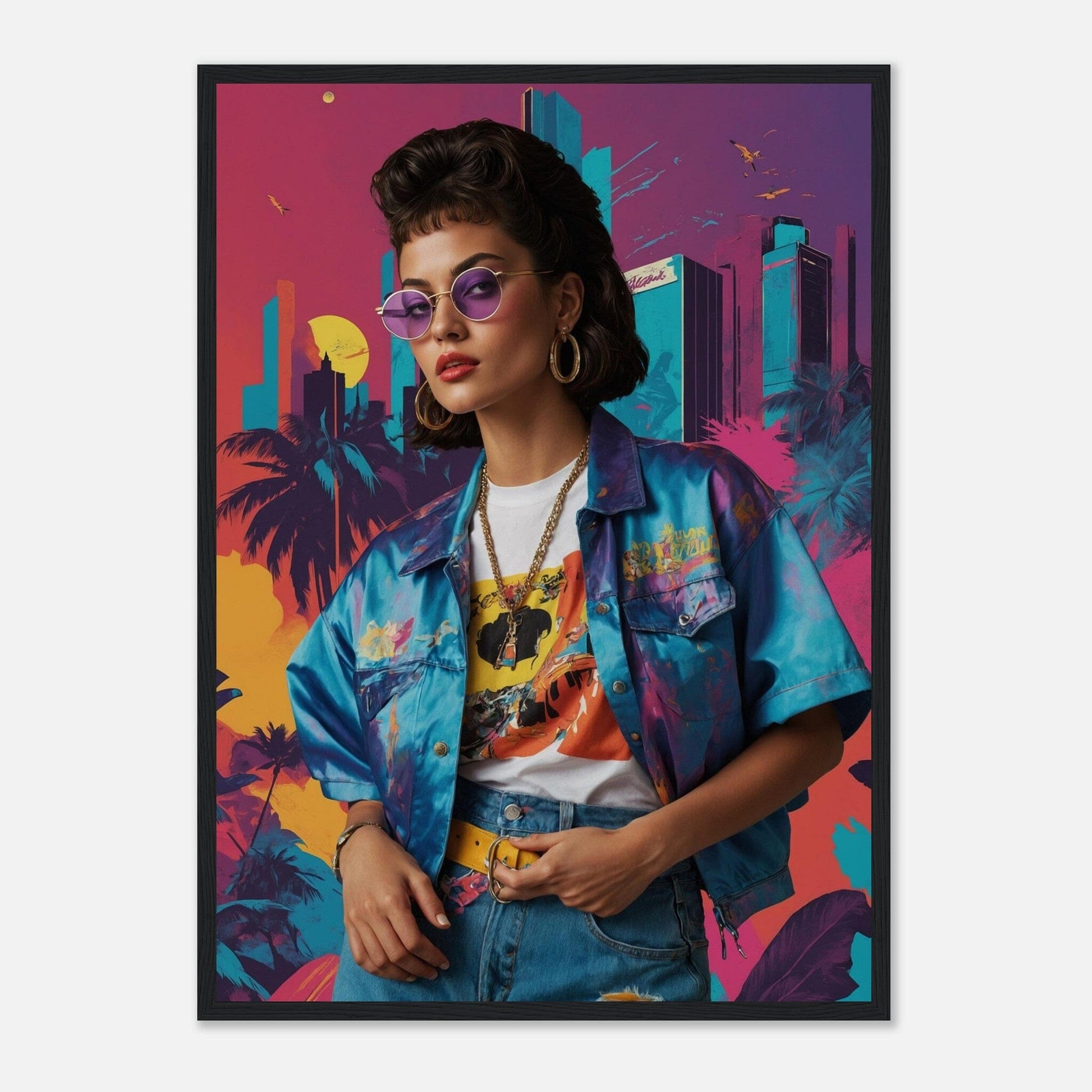 Premium Matte Paper Wooden Framed Poster - Exklusive Kunst in stilvollen Holzrahmen Print Material Modern Masterpieces 50x70 cm / 20x28″ Black frame 