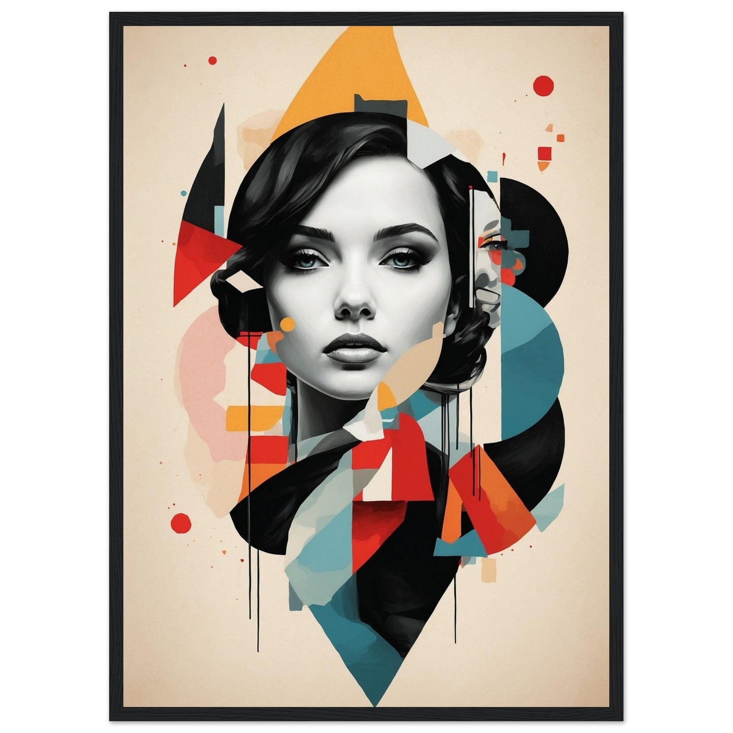 Premium Matte Paper Wooden Framed Poster - Exklusive Kunst in stilvollen Holzrahmen Print Material Modern Masterpieces 50x70 cm / 20x28″ Black frame 