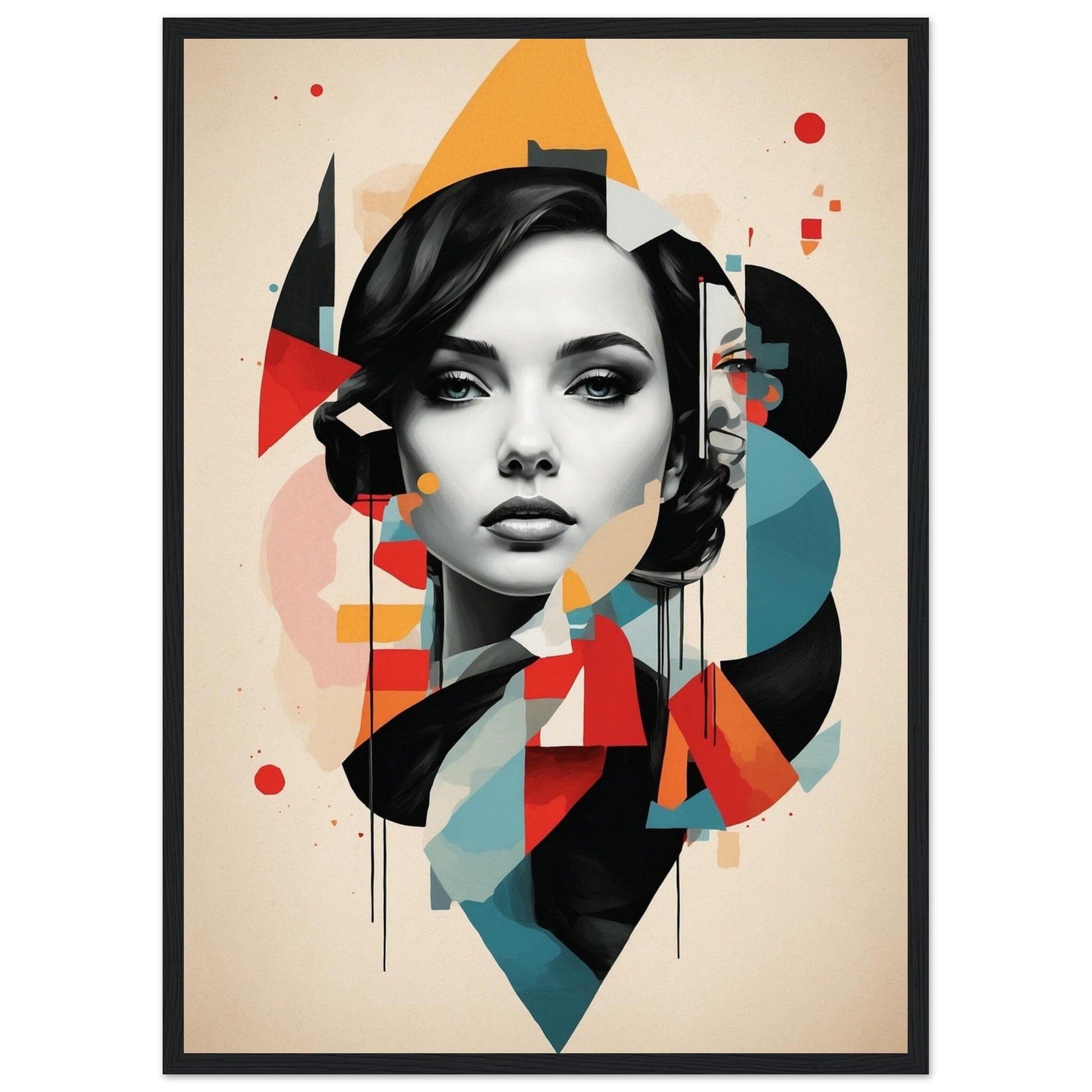 Premium Matte Paper Wooden Framed Poster - Exklusive Kunst in stilvollen Holzrahmen Print Material Modern Masterpieces 50x70 cm / 20x28″ Black frame 