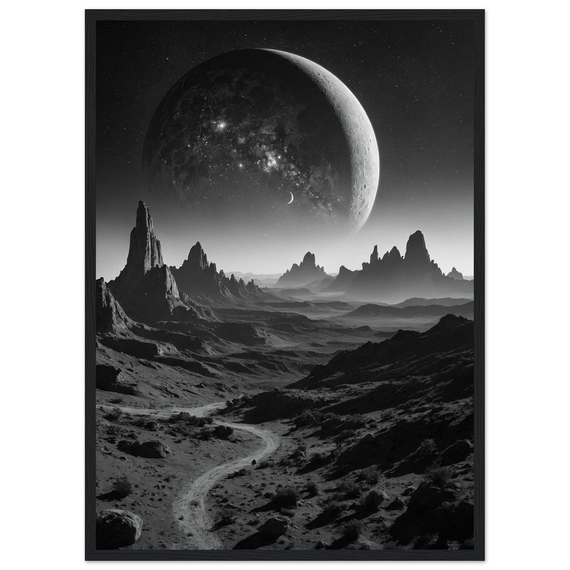 Premium Matte Paper Wooden Framed Poster - Exklusive Kunst in stilvollen Holzrahmen Print Material Modern Masterpieces 50x70 cm / 20x28″ Black frame 