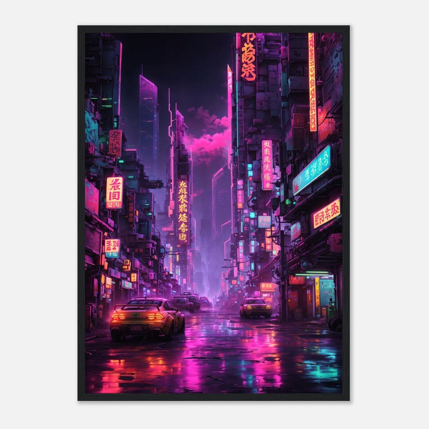 Premium Matte Paper Wooden Framed Poster - Exklusive Kunst in stilvollen Holzrahmen Print Material Modern Masterpieces 50x70 cm / 20x28″ Black frame 