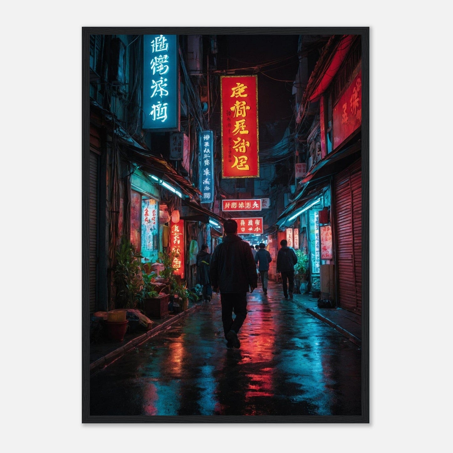 Premium Matte Paper Wooden Framed Poster - Exklusive Kunst in stilvollen Holzrahmen Print Material Modern Masterpieces 50x70 cm / 20x28″ Black frame 