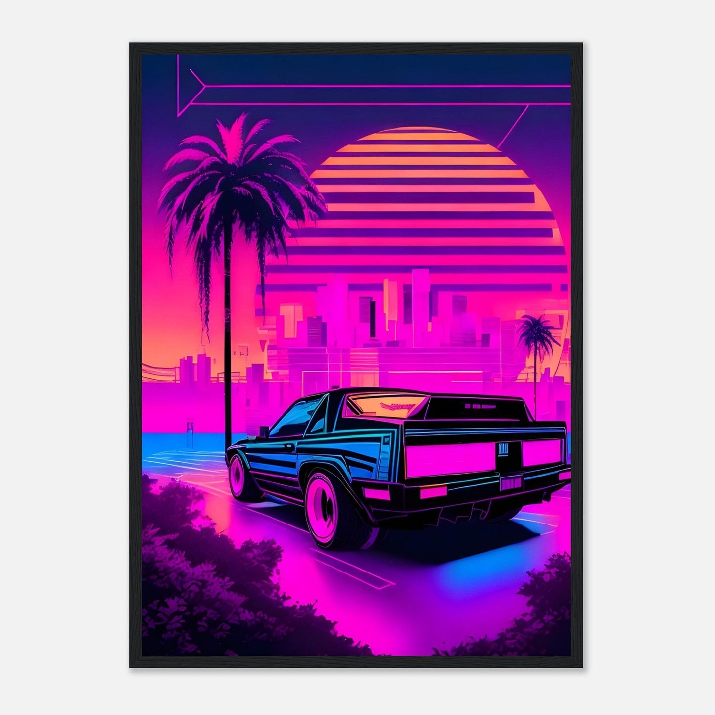 Premium Matte Paper Wooden Framed Poster - Exklusive Kunst in stilvollen Holzrahmen Print Material Modern Masterpieces 50x70 cm / 20x28″ Black frame 