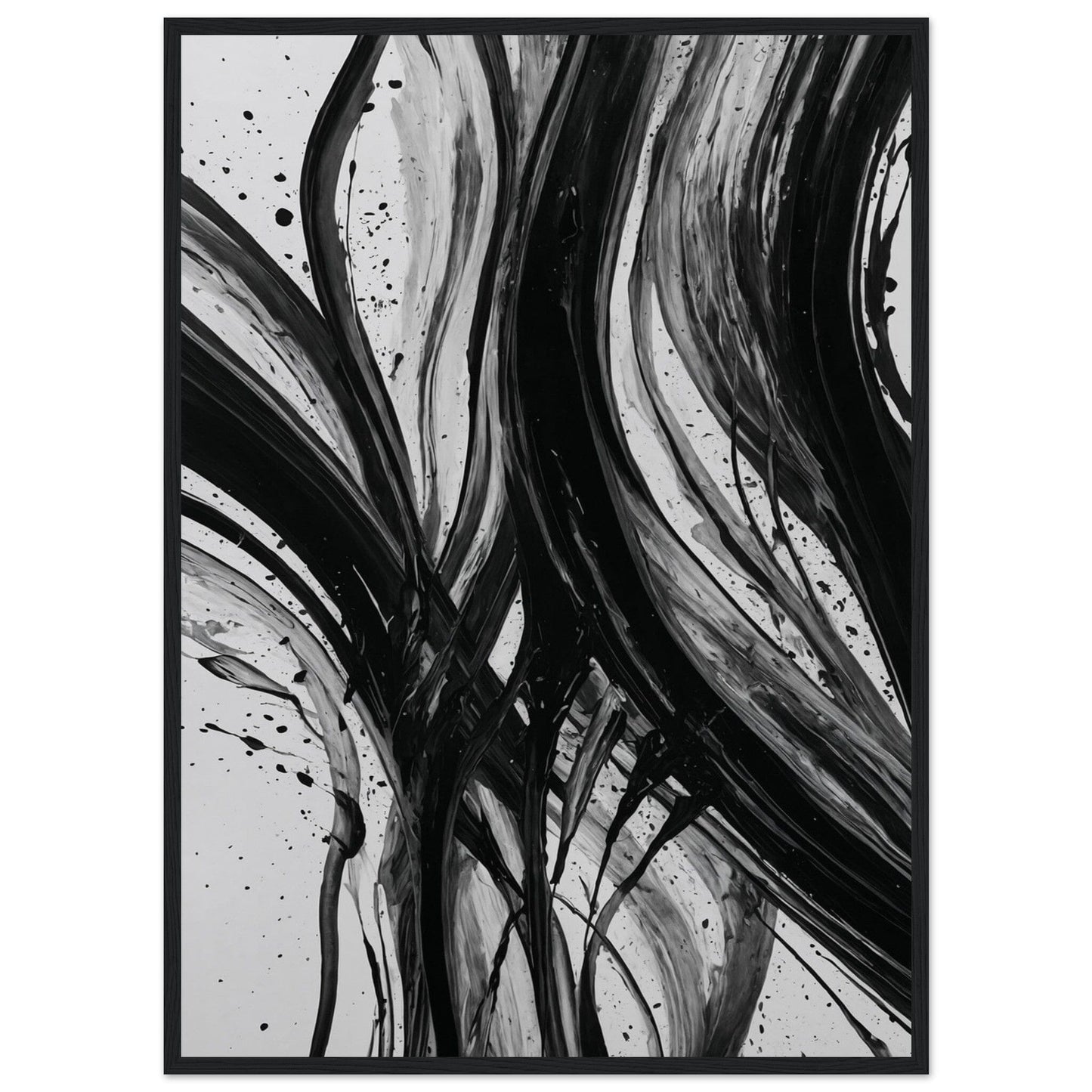 Premium Matte Paper Wooden Framed Poster - Exklusive Kunst in stilvollen Holzrahmen Print Material Modern Masterpieces 50x70 cm / 20x28″ Black frame 