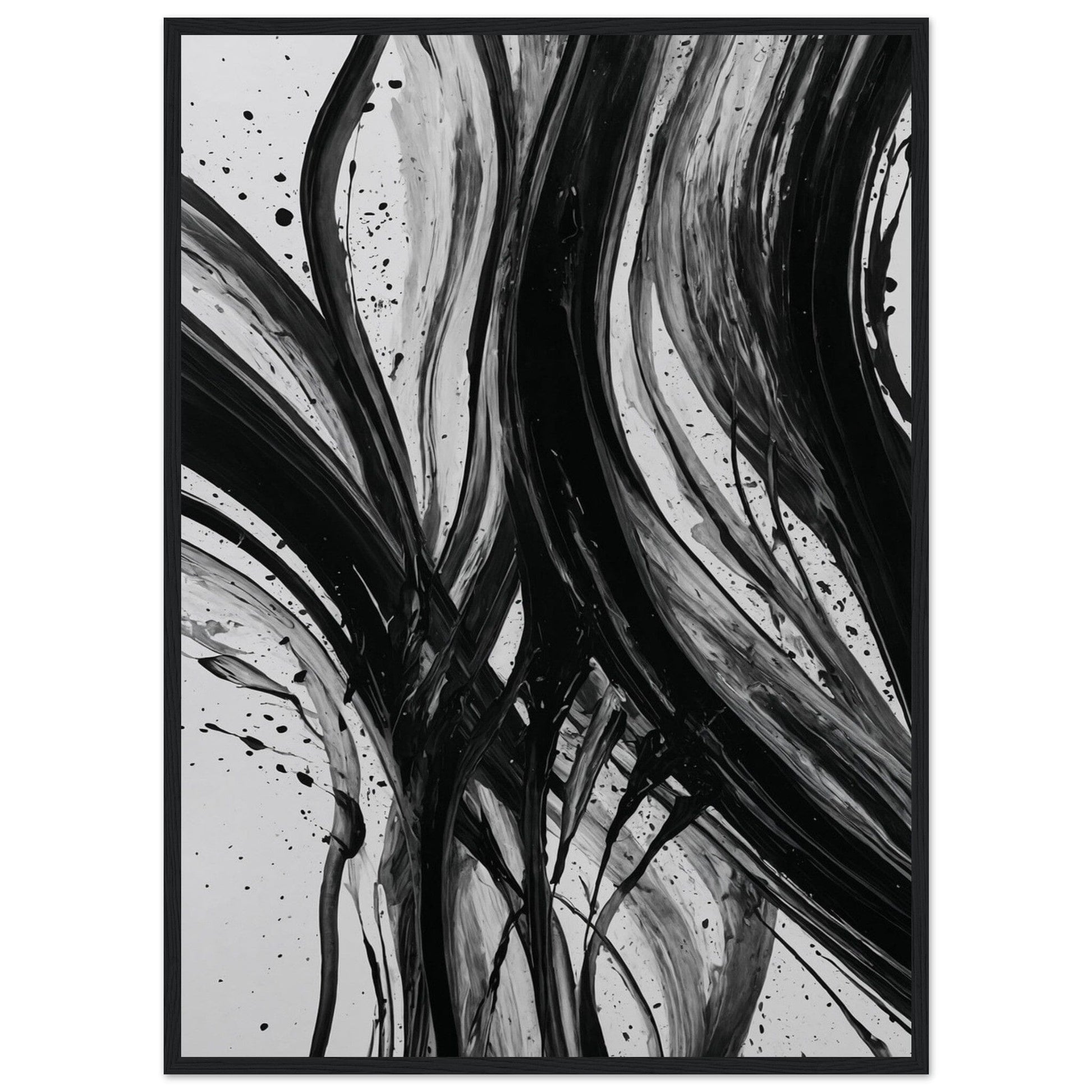 Premium Matte Paper Wooden Framed Poster - Exklusive Kunst in stilvollen Holzrahmen Print Material Modern Masterpieces 50x70 cm / 20x28″ Black frame 