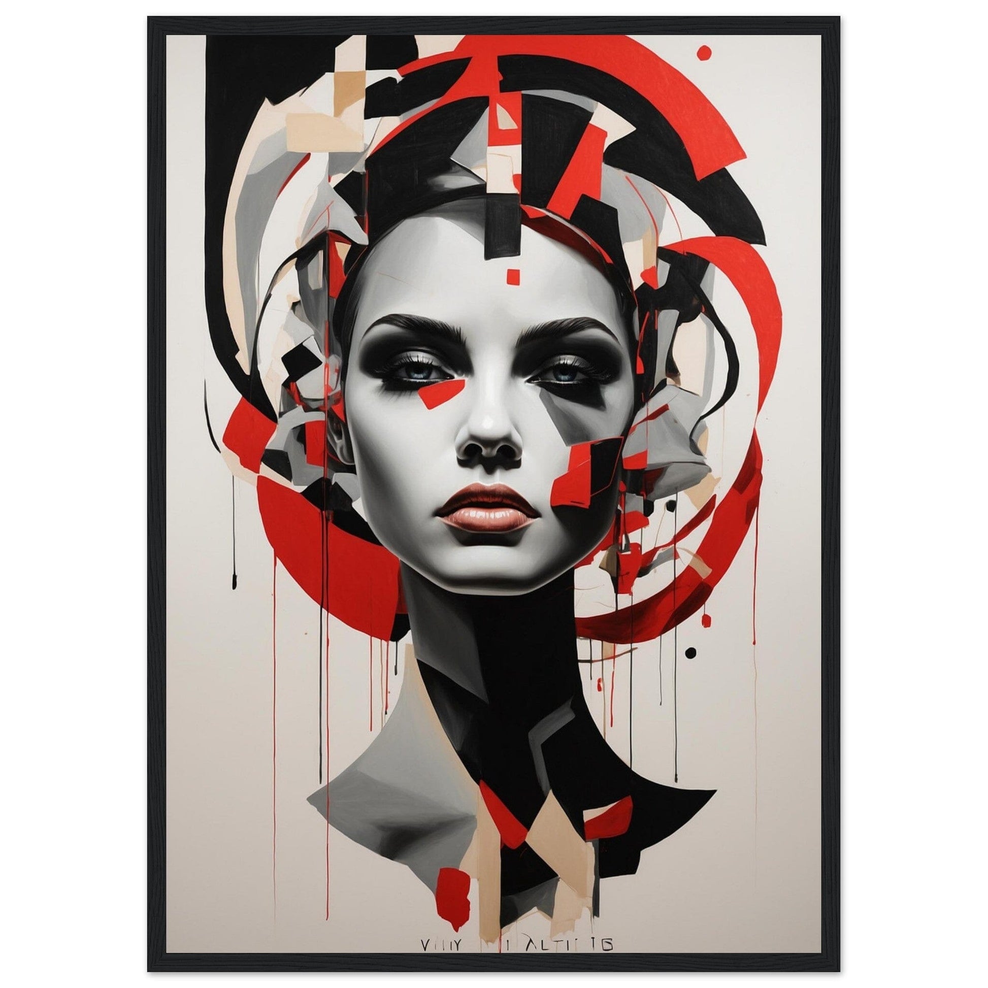 Premium Matte Paper Wooden Framed Poster - Exklusive Kunst in stilvollen Holzrahmen Print Material Modern Masterpieces 50x70 cm / 20x28″ Black frame 