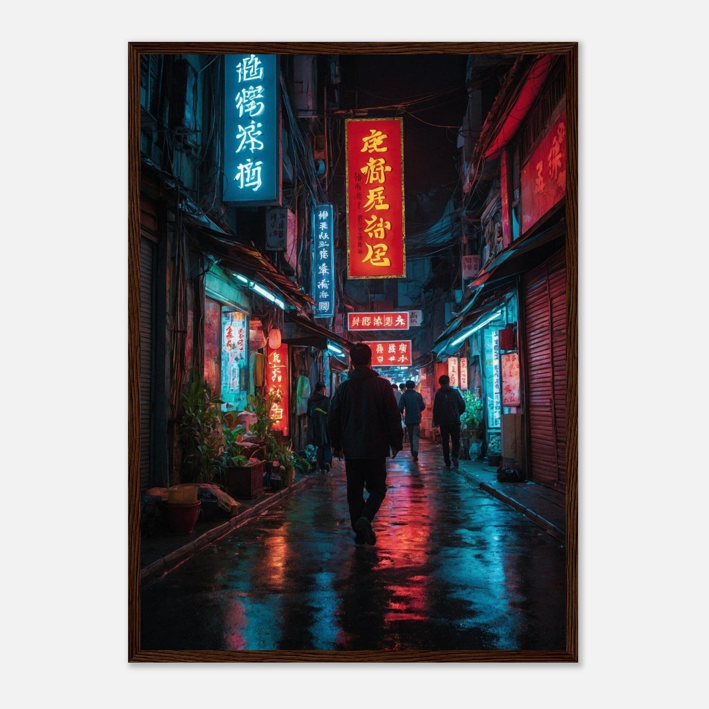 Premium Matte Paper Wooden Framed Poster - Exklusive Kunst in stilvollen Holzrahmen Print Material Modern Masterpieces 50x70 cm / 20x28″ Dark wood frame 