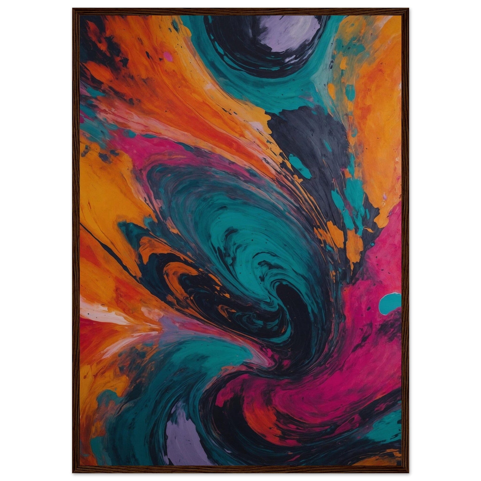 Premium Matte Paper Wooden Framed Poster - Exklusive Kunst in stilvollen Holzrahmen Print Material Modern Masterpieces 50x70 cm / 20x28″ Dark wood frame 
