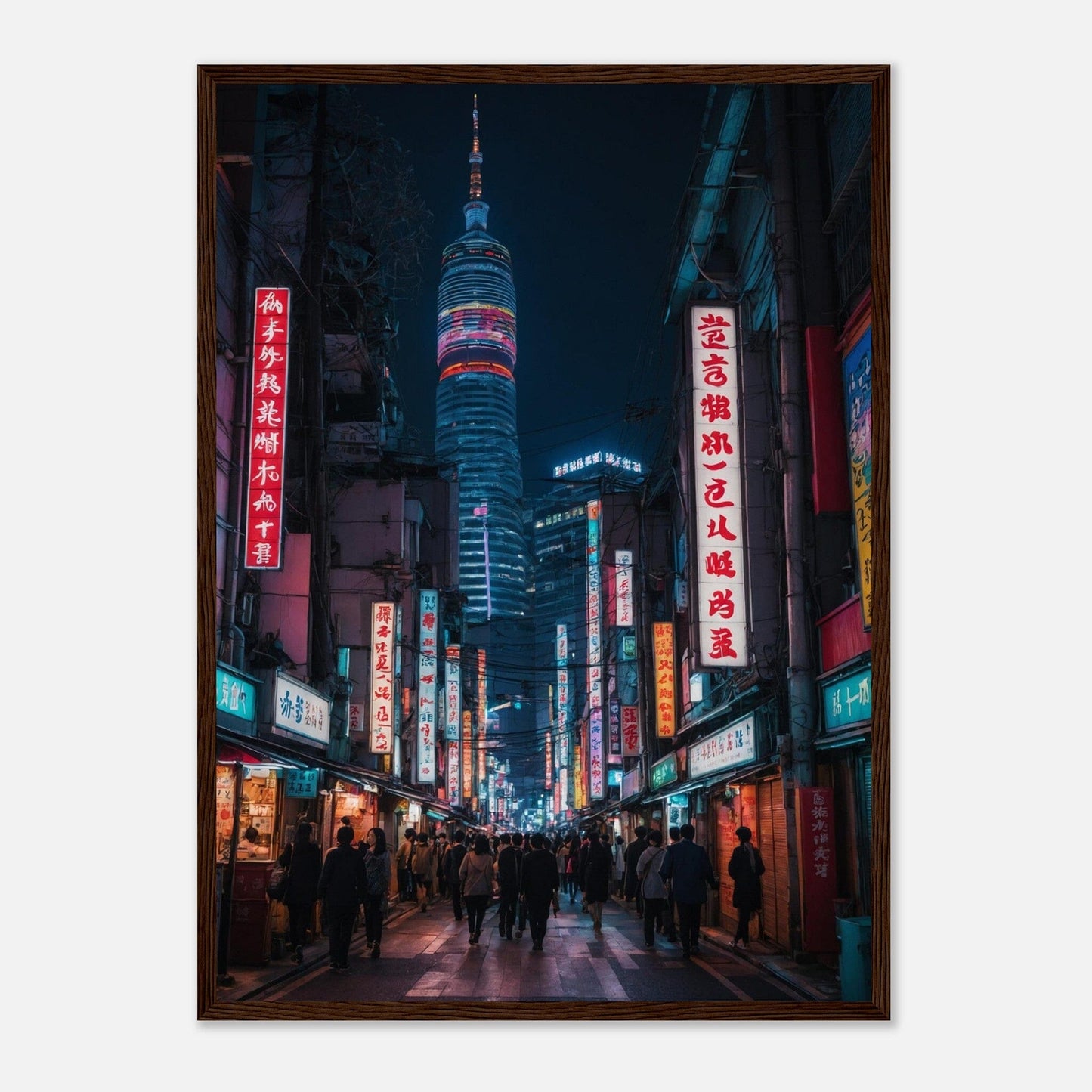 Premium Matte Paper Wooden Framed Poster - Exklusive Kunst in stilvollen Holzrahmen Print Material Modern Masterpieces 50x70 cm / 20x28″ Dark wood frame 