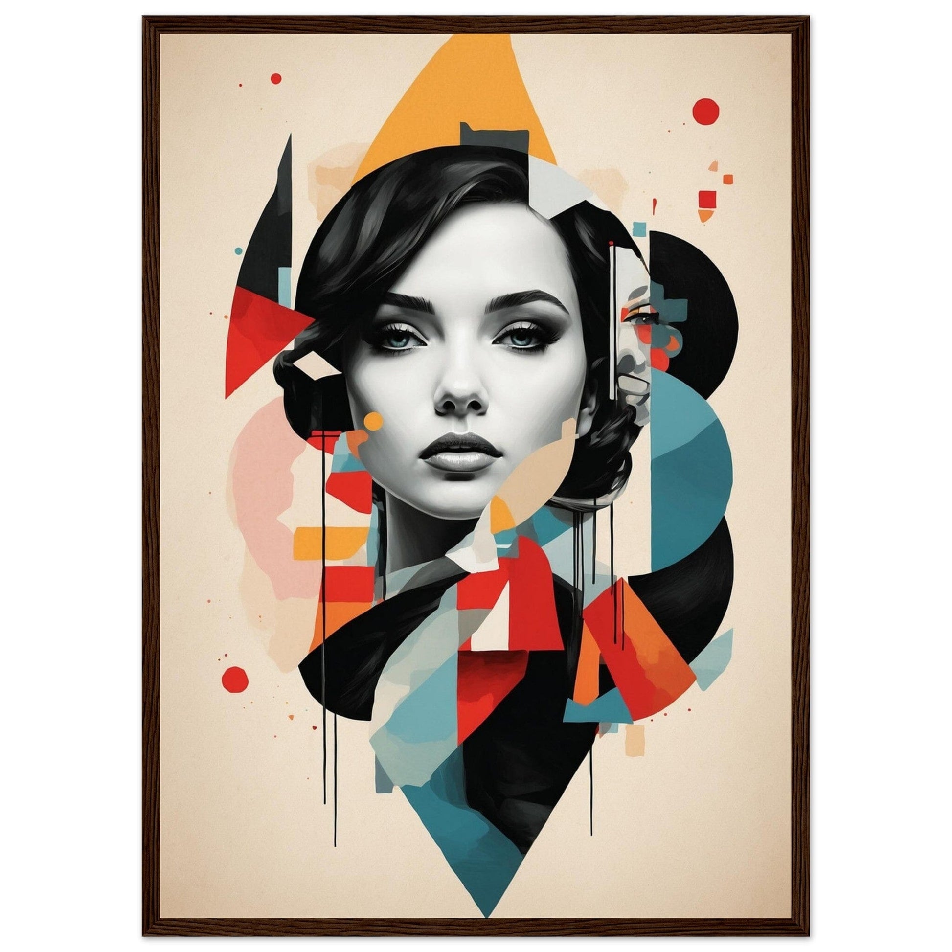 Premium Matte Paper Wooden Framed Poster - Exklusive Kunst in stilvollen Holzrahmen Print Material Modern Masterpieces 50x70 cm / 20x28″ Dark wood frame 