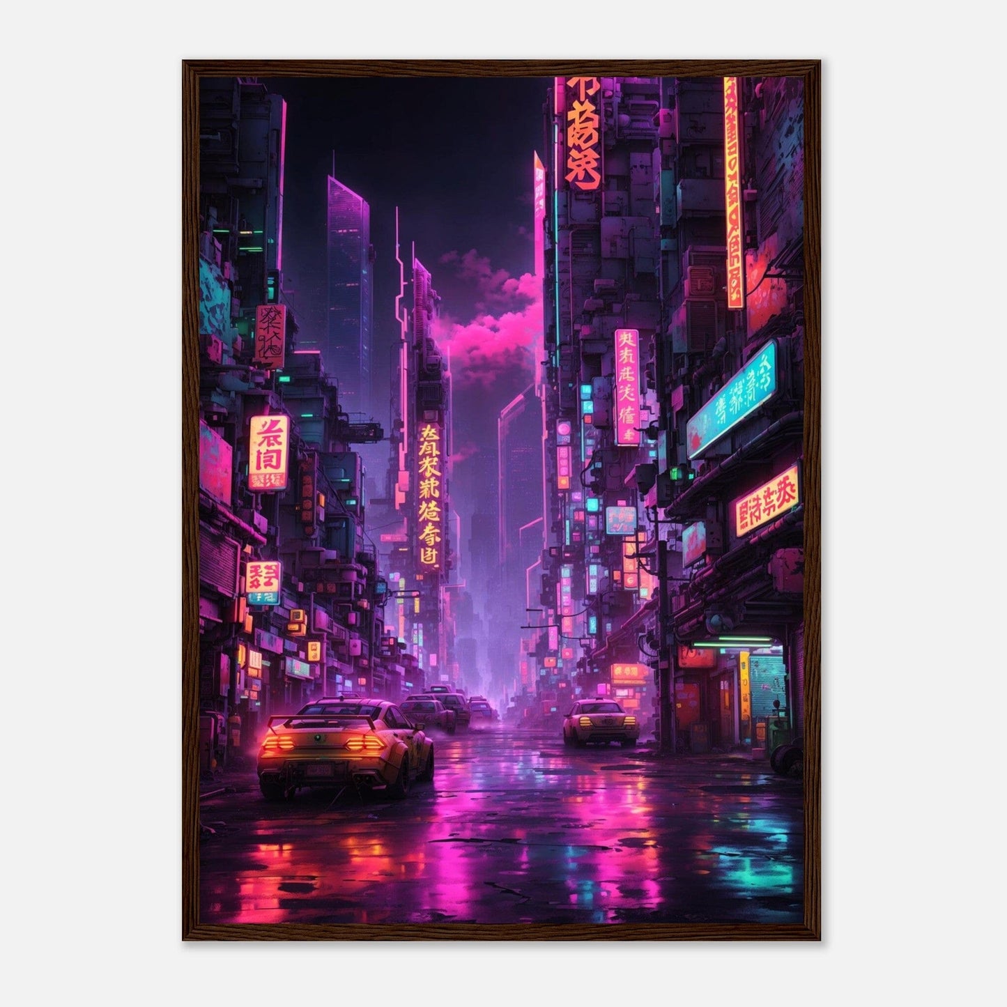 Premium Matte Paper Wooden Framed Poster - Exklusive Kunst in stilvollen Holzrahmen Print Material Modern Masterpieces 50x70 cm / 20x28″ Dark wood frame 
