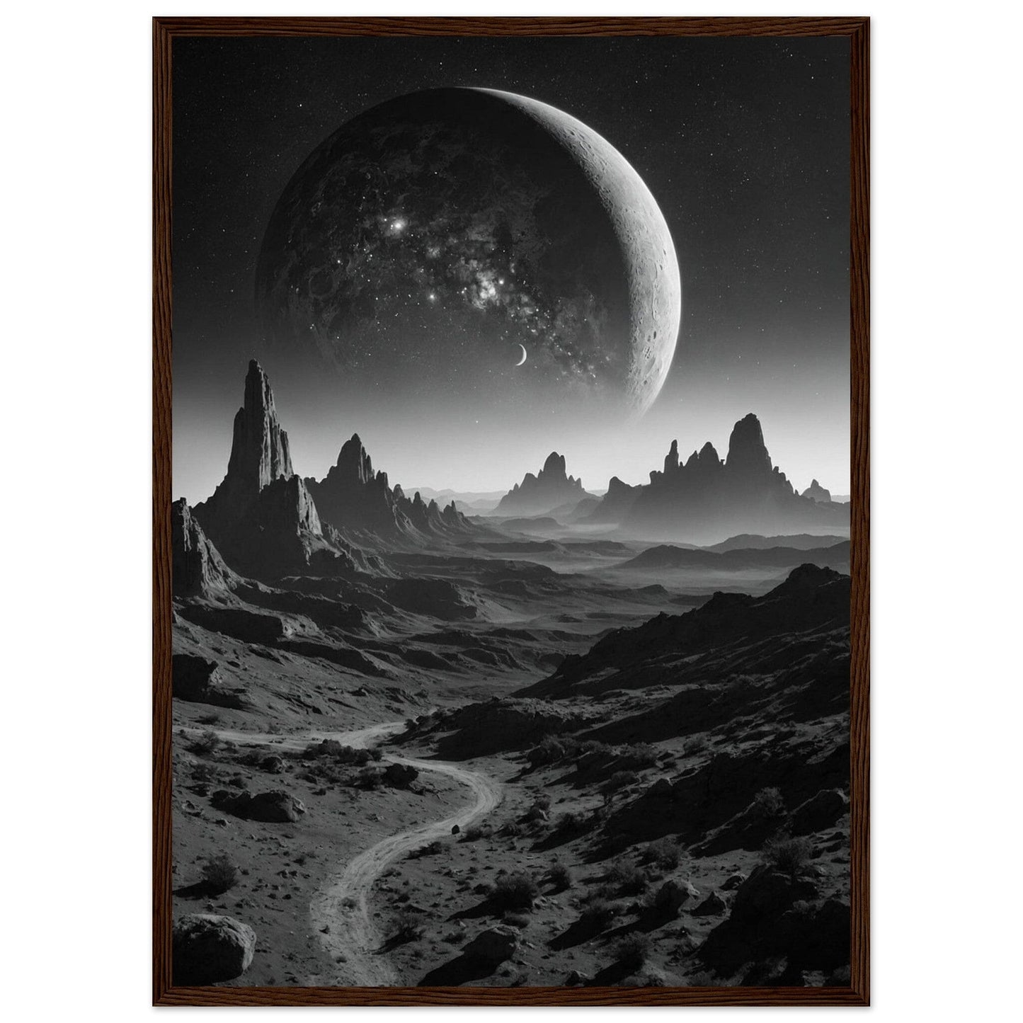 Premium Matte Paper Wooden Framed Poster - Exklusive Kunst in stilvollen Holzrahmen Print Material Modern Masterpieces 50x70 cm / 20x28″ Dark wood frame 