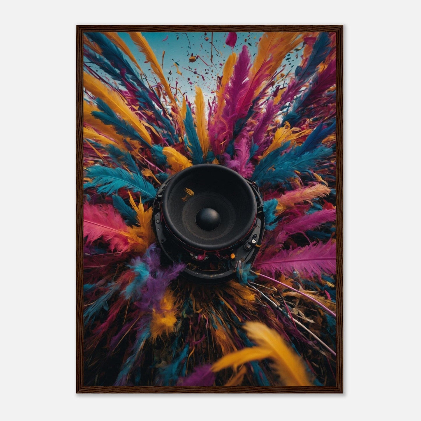 Premium Matte Paper Wooden Framed Poster - Exklusive Kunst in stilvollen Holzrahmen Print Material Modern Masterpieces 50x70 cm / 20x28″ Dark wood frame 