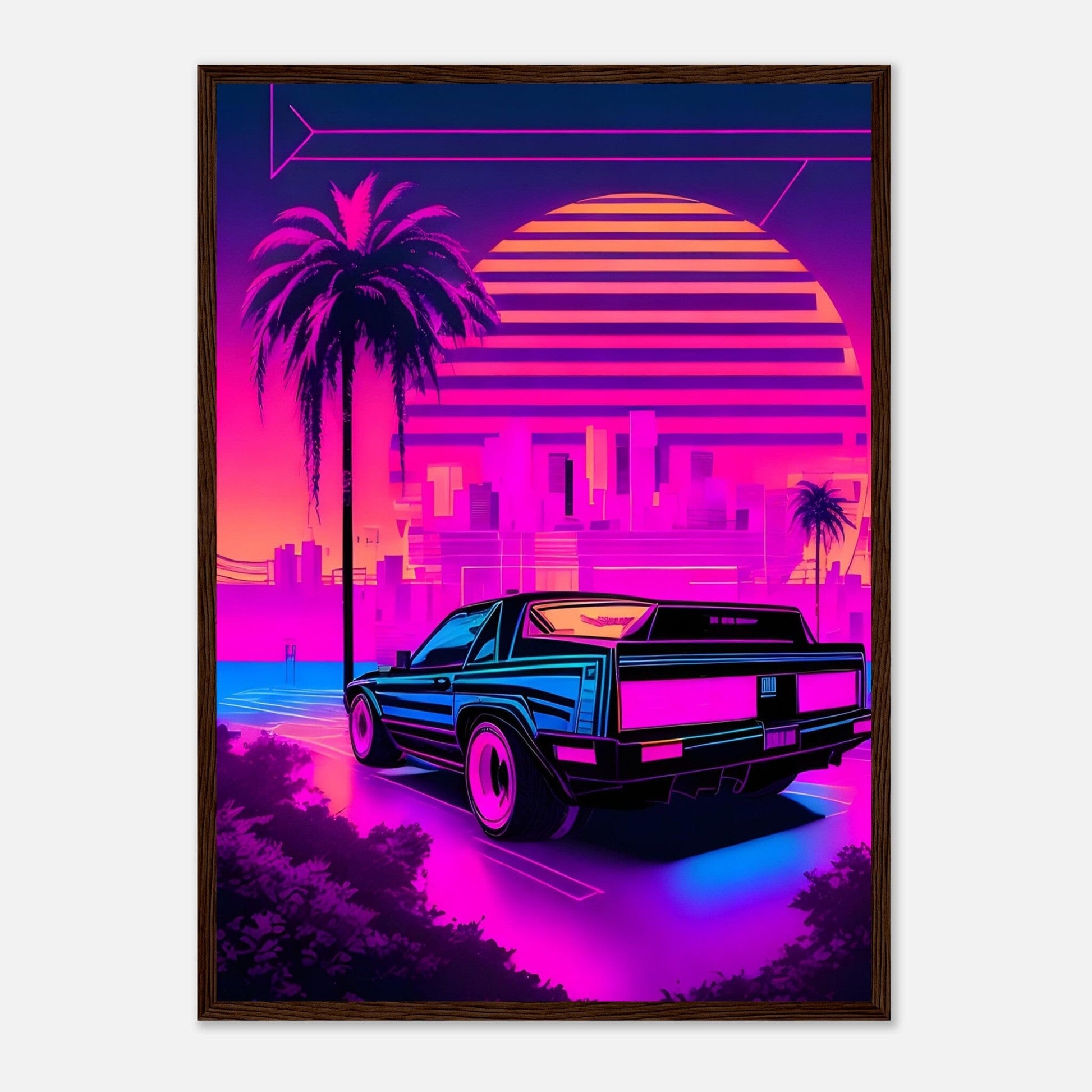 Premium Matte Paper Wooden Framed Poster - Exklusive Kunst in stilvollen Holzrahmen Print Material Modern Masterpieces 50x70 cm / 20x28″ Dark wood frame 
