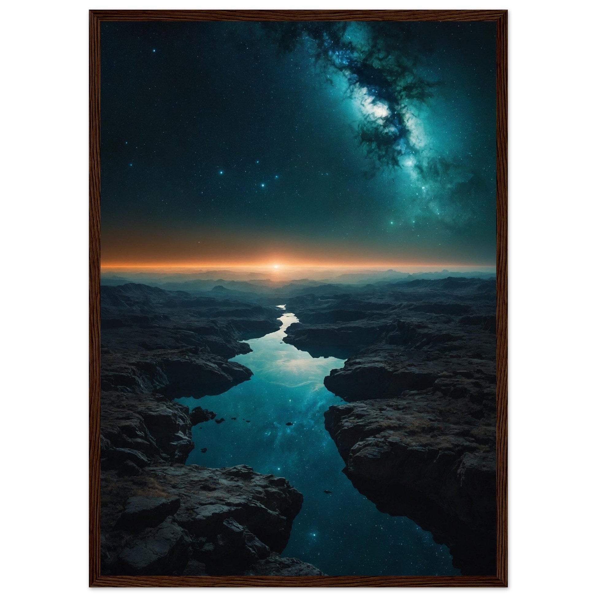 Premium Matte Paper Wooden Framed Poster - Exklusive Kunst in stilvollen Holzrahmen Print Material Modern Masterpieces 50x70 cm / 20x28″ Dark wood frame 