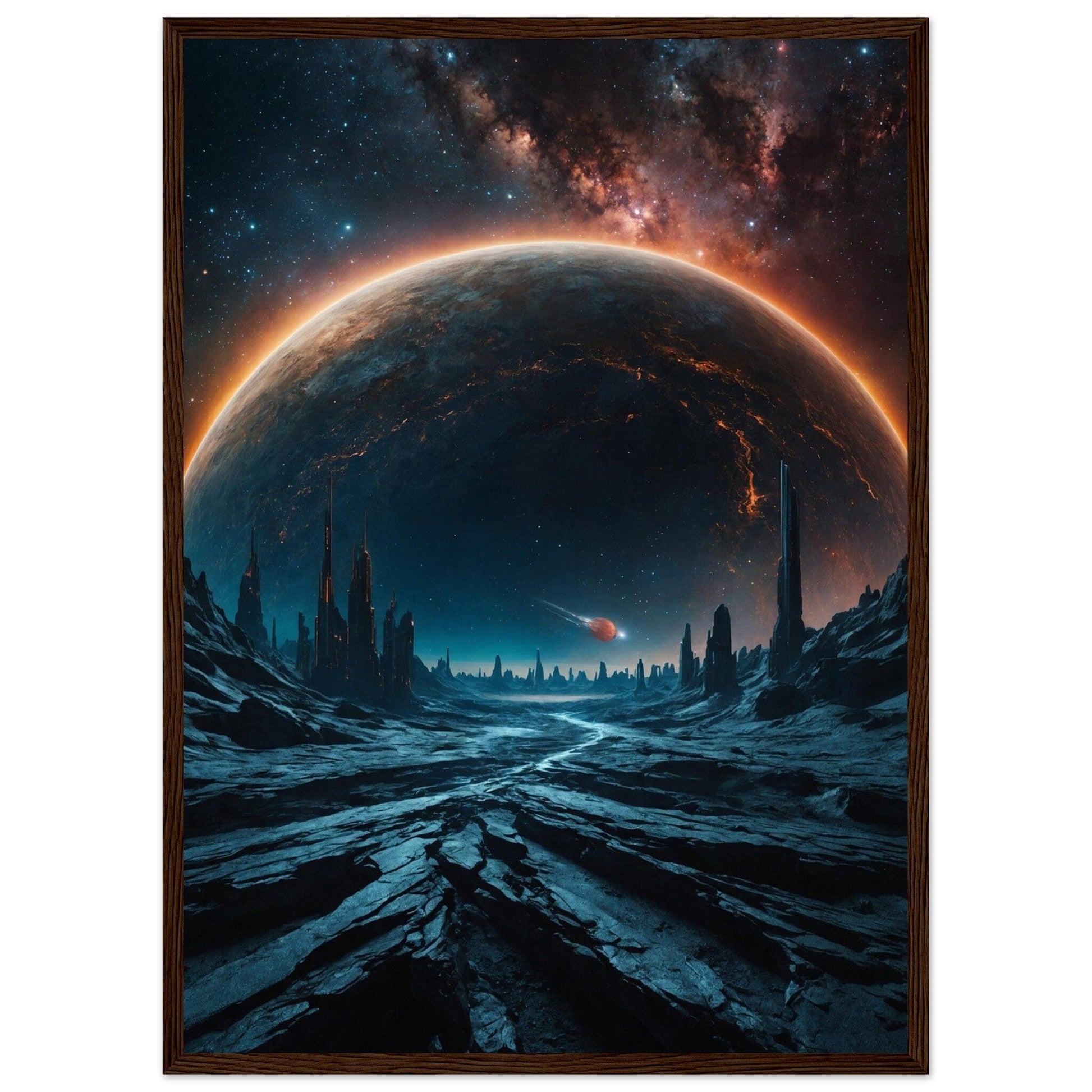Premium Matte Paper Wooden Framed Poster - Exklusive Kunst in stilvollen Holzrahmen Print Material Modern Masterpieces 50x70 cm / 20x28″ Dark wood frame 