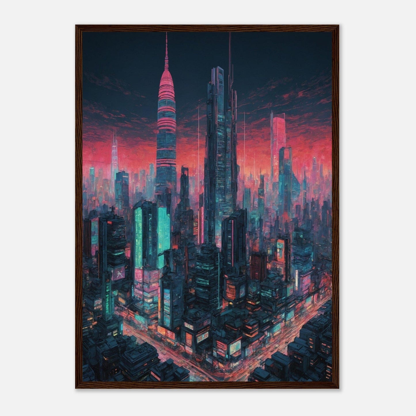 Premium Matte Paper Wooden Framed Poster - Exklusive Kunst in stilvollen Holzrahmen Print Material Modern Masterpieces 50x70 cm / 20x28″ Dark wood frame 