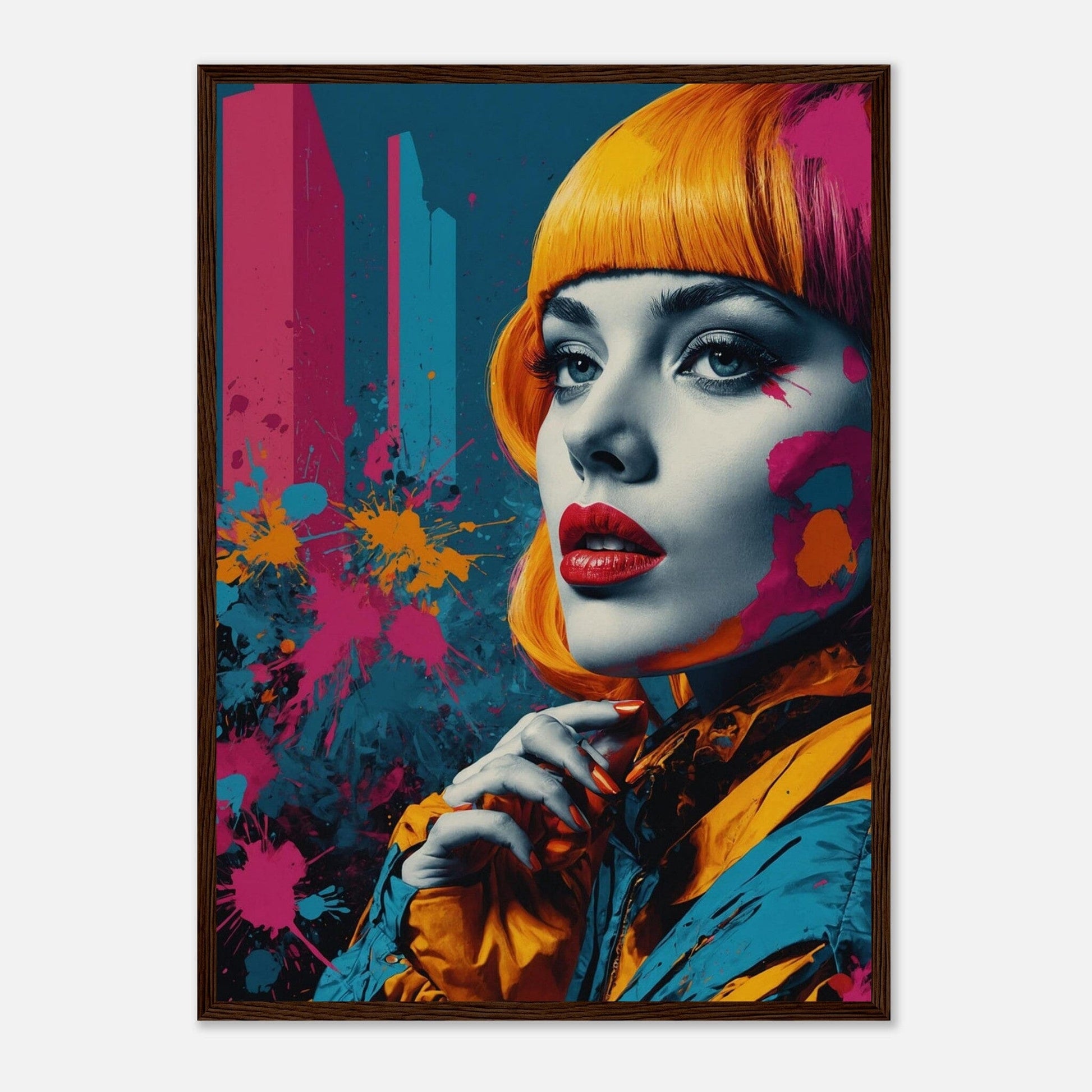 Premium Matte Paper Wooden Framed Poster - Exklusive Kunst in stilvollen Holzrahmen Print Material Modern Masterpieces 50x70 cm / 20x28″ Dark wood frame 