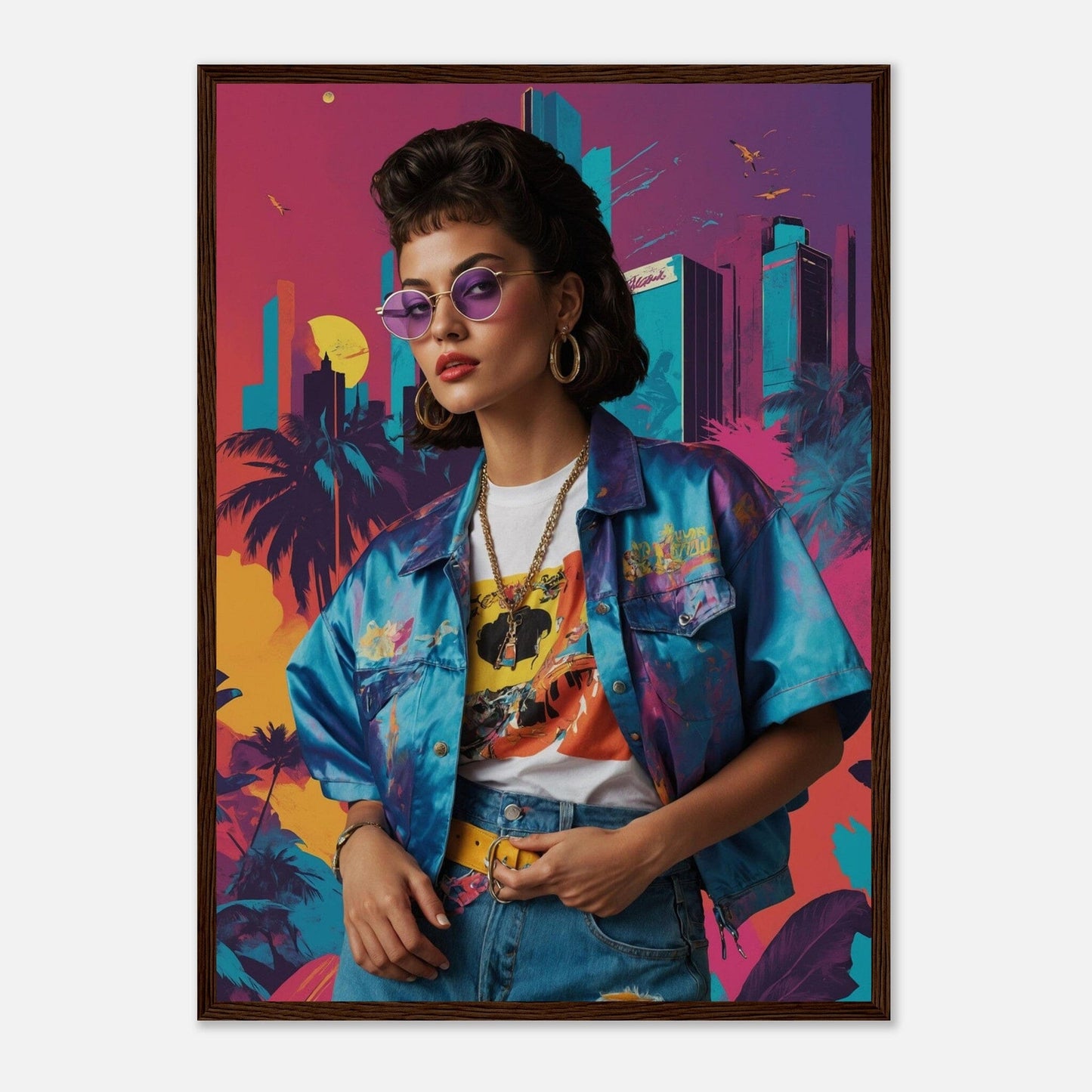 Premium Matte Paper Wooden Framed Poster - Exklusive Kunst in stilvollen Holzrahmen Print Material Modern Masterpieces 50x70 cm / 20x28″ Dark wood frame 