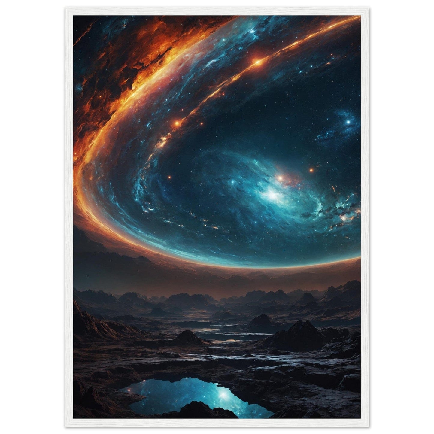 Premium Matte Paper Wooden Framed Poster - Exklusive Kunst in stilvollen Holzrahmen Print Material Modern Masterpieces 50x70 cm / 20x28″ White frame 